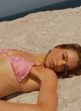 Lali Bead Bikini Top Pink Print