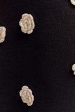 Suki Knit Maxi Dress With Flowers Black White