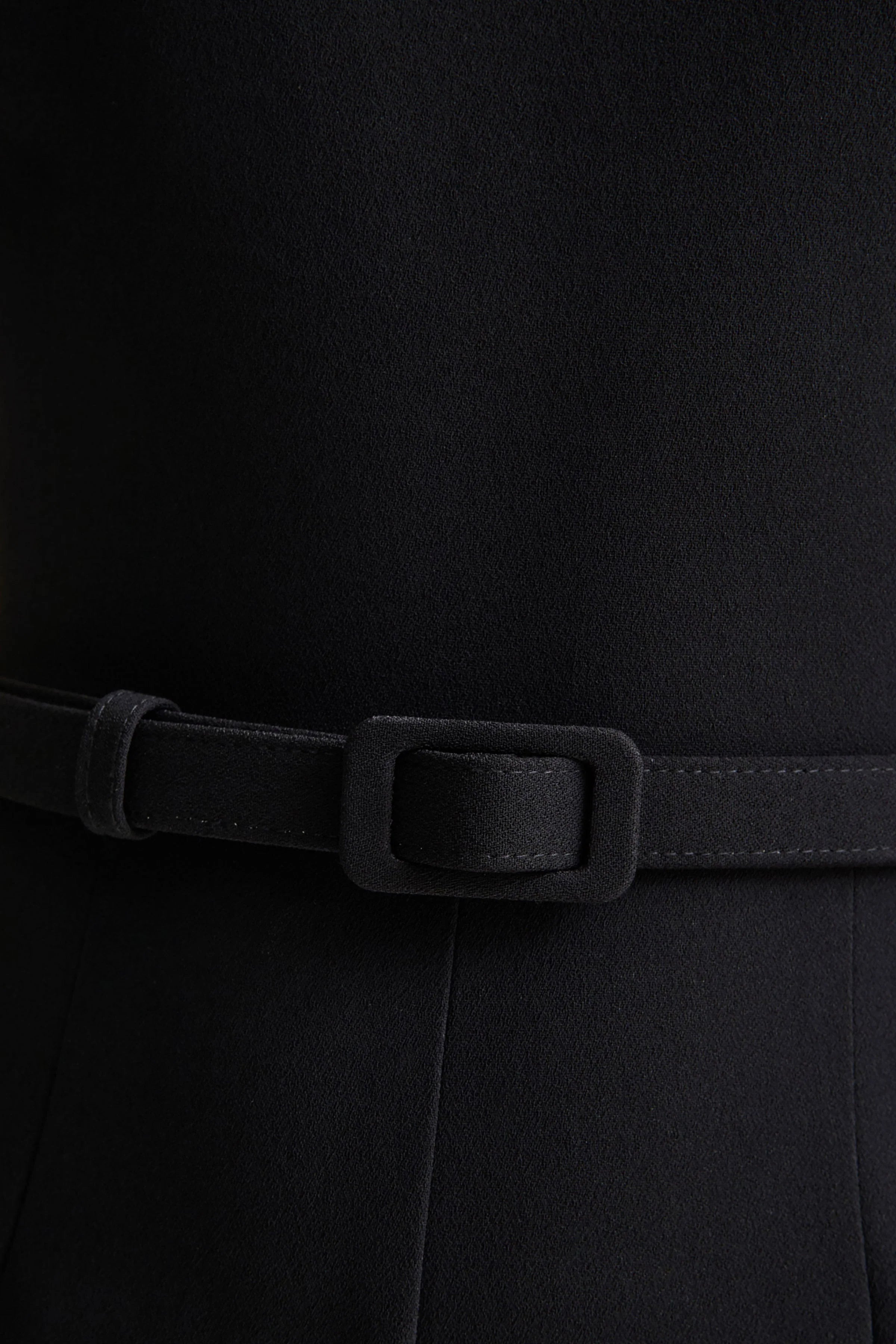 Orlina Black High Neck Jumpsuit With Lace Detailing