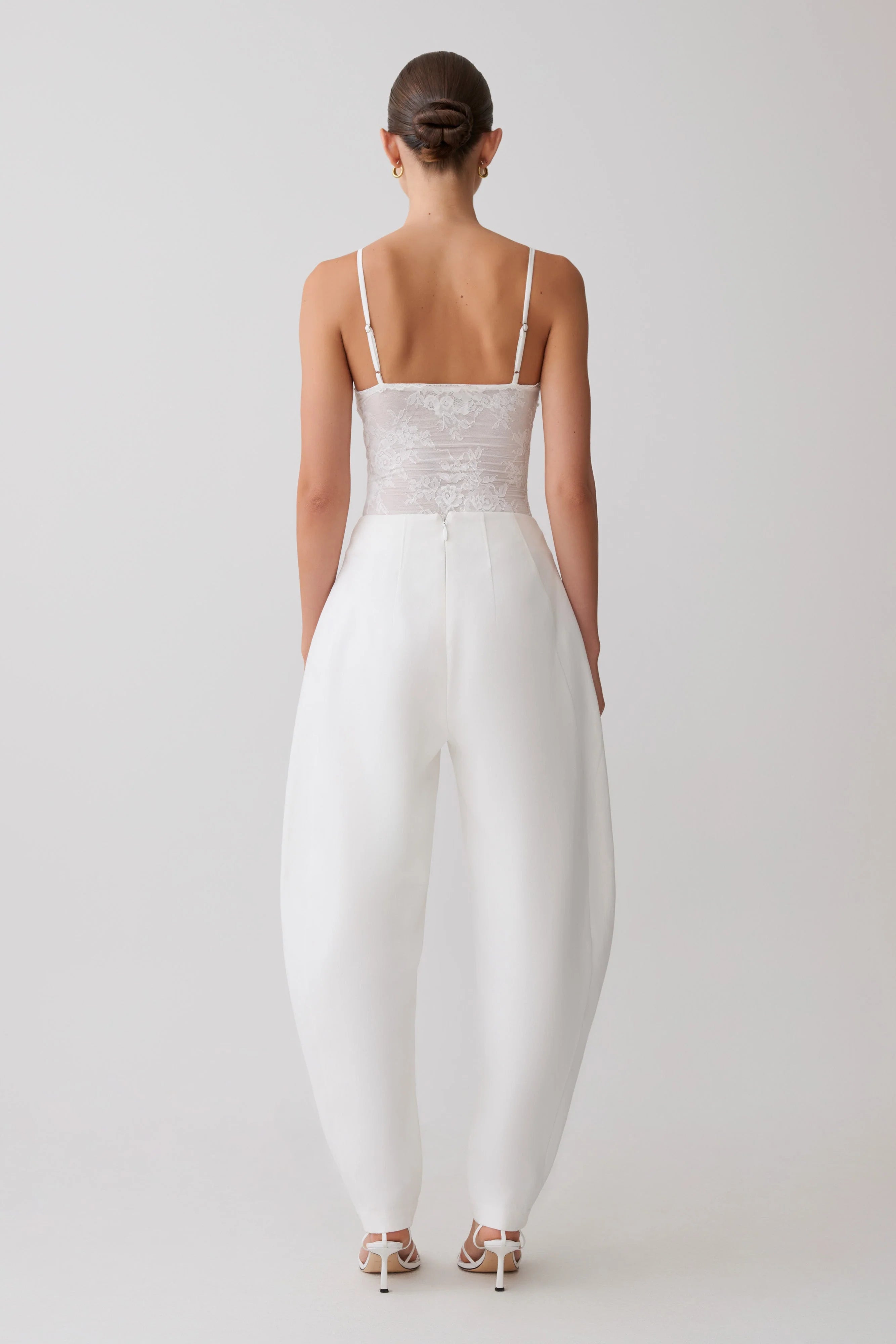 Oriana Linen Oversize Pants White
