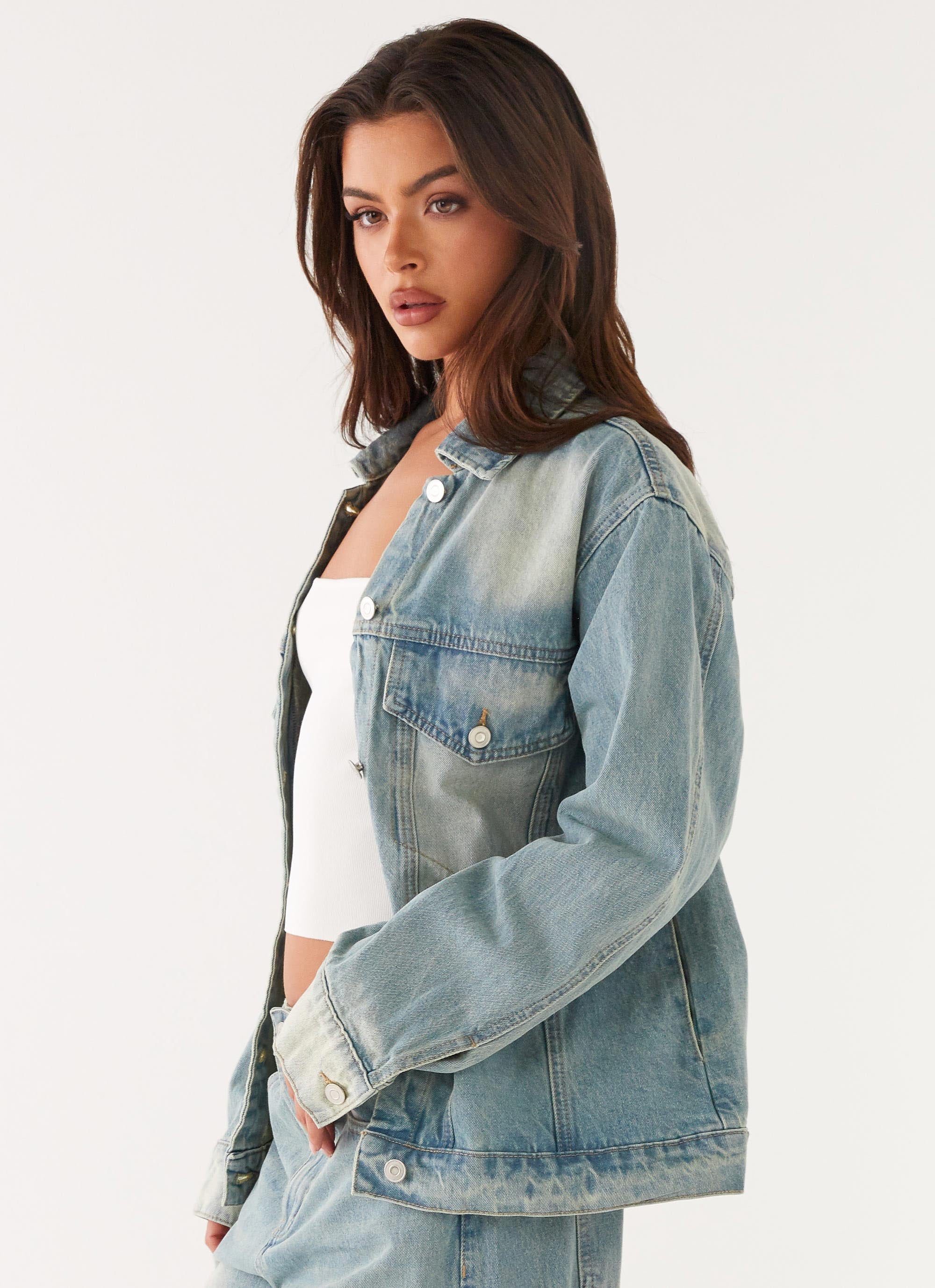 Maxwell Denim Jacket Washed Blue