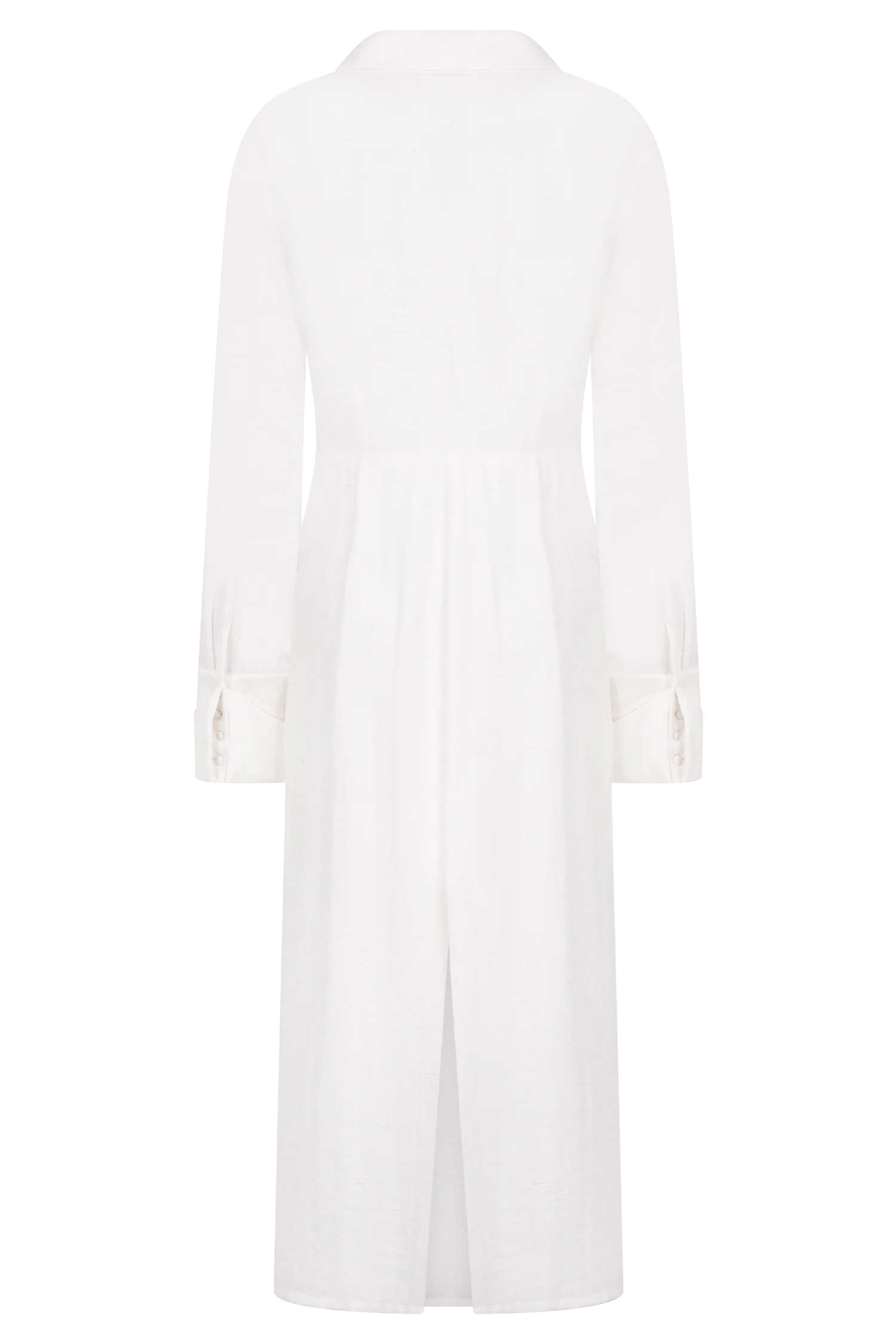 Cecilie Cut Out Shirt Midi Dress White