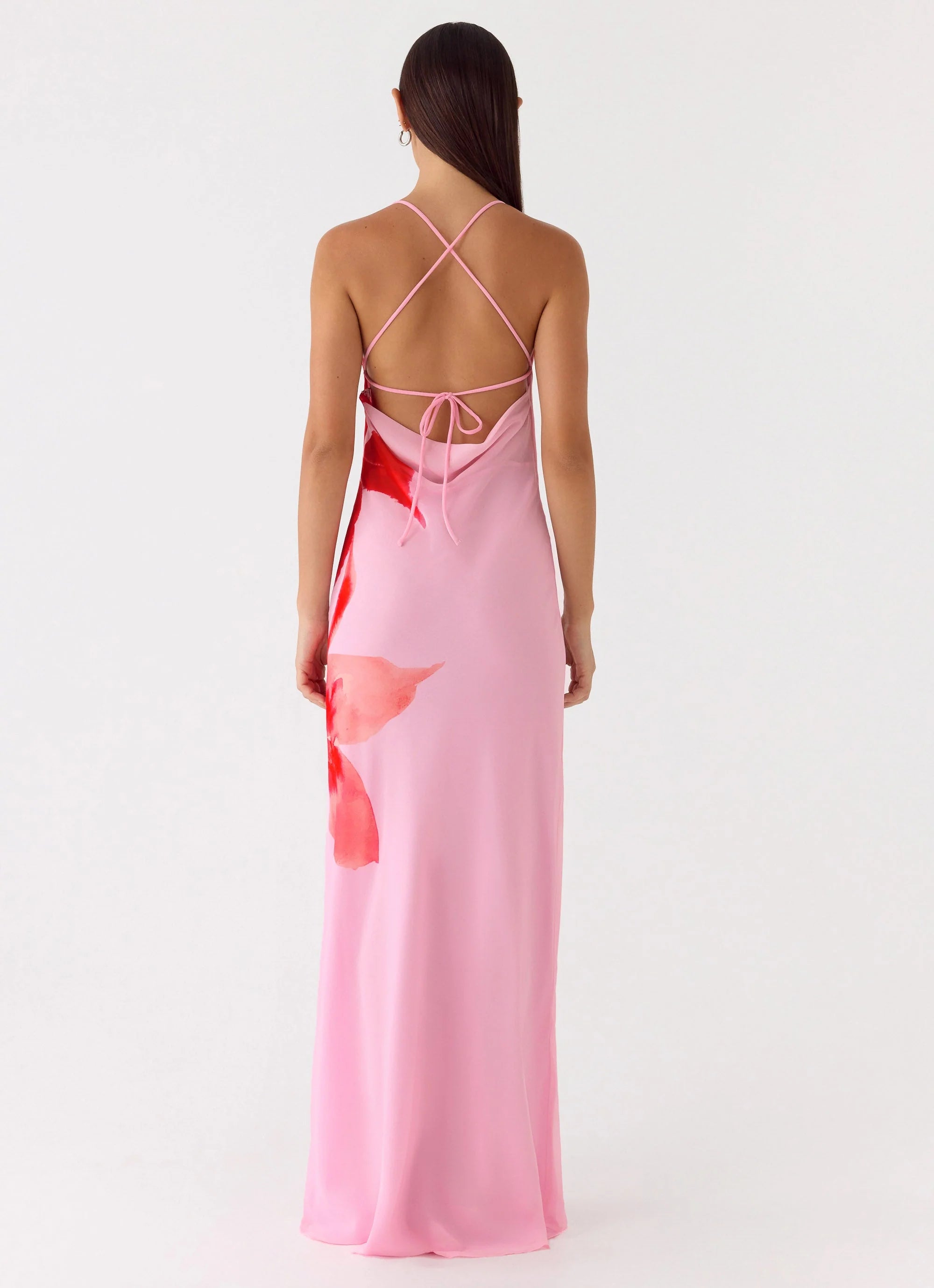 Jasmyn Cowl Maxi Dress Pink Petal
