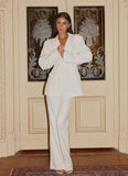 Culver Cinched Blazer White