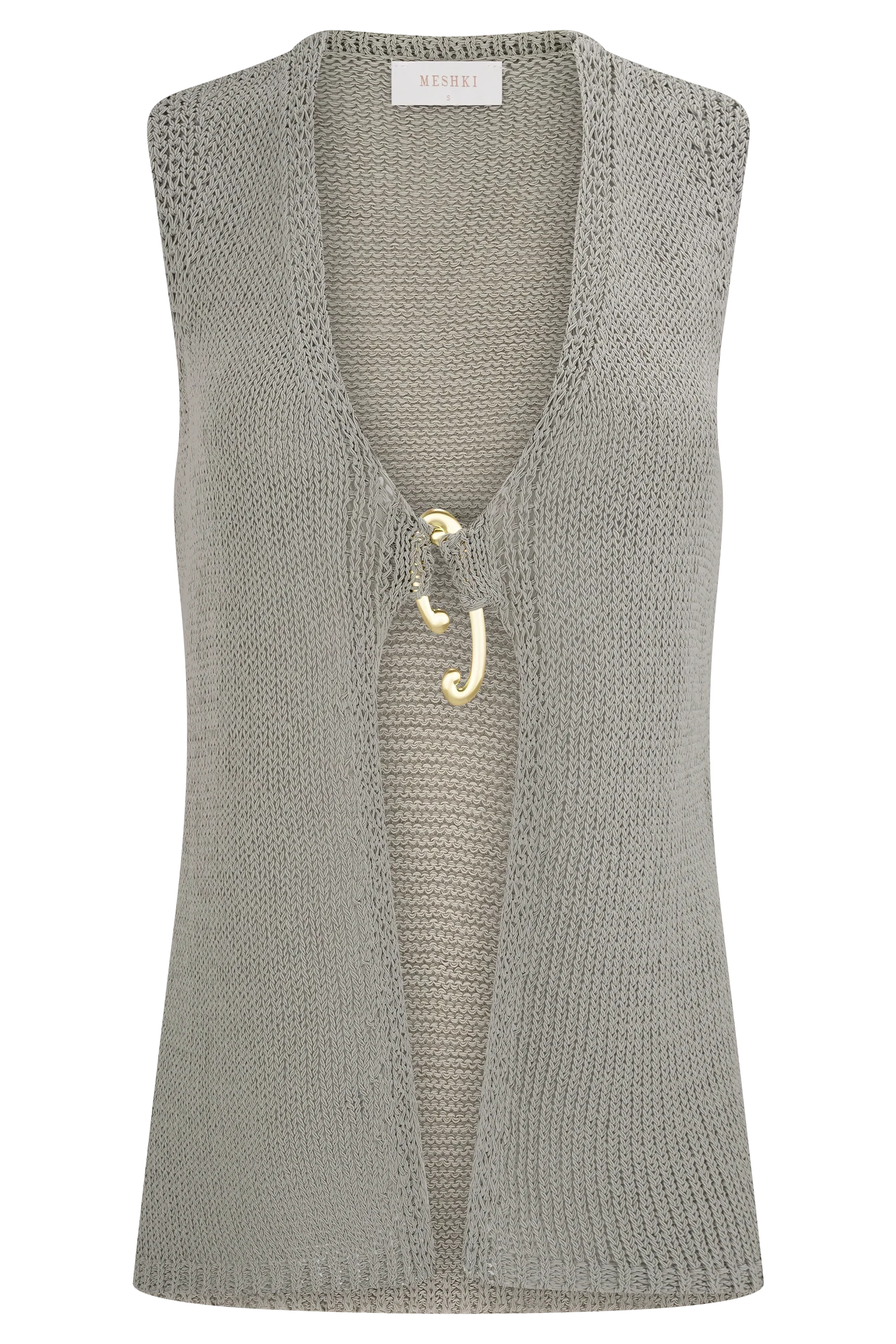 Malani Knit Top With Hardware Sage