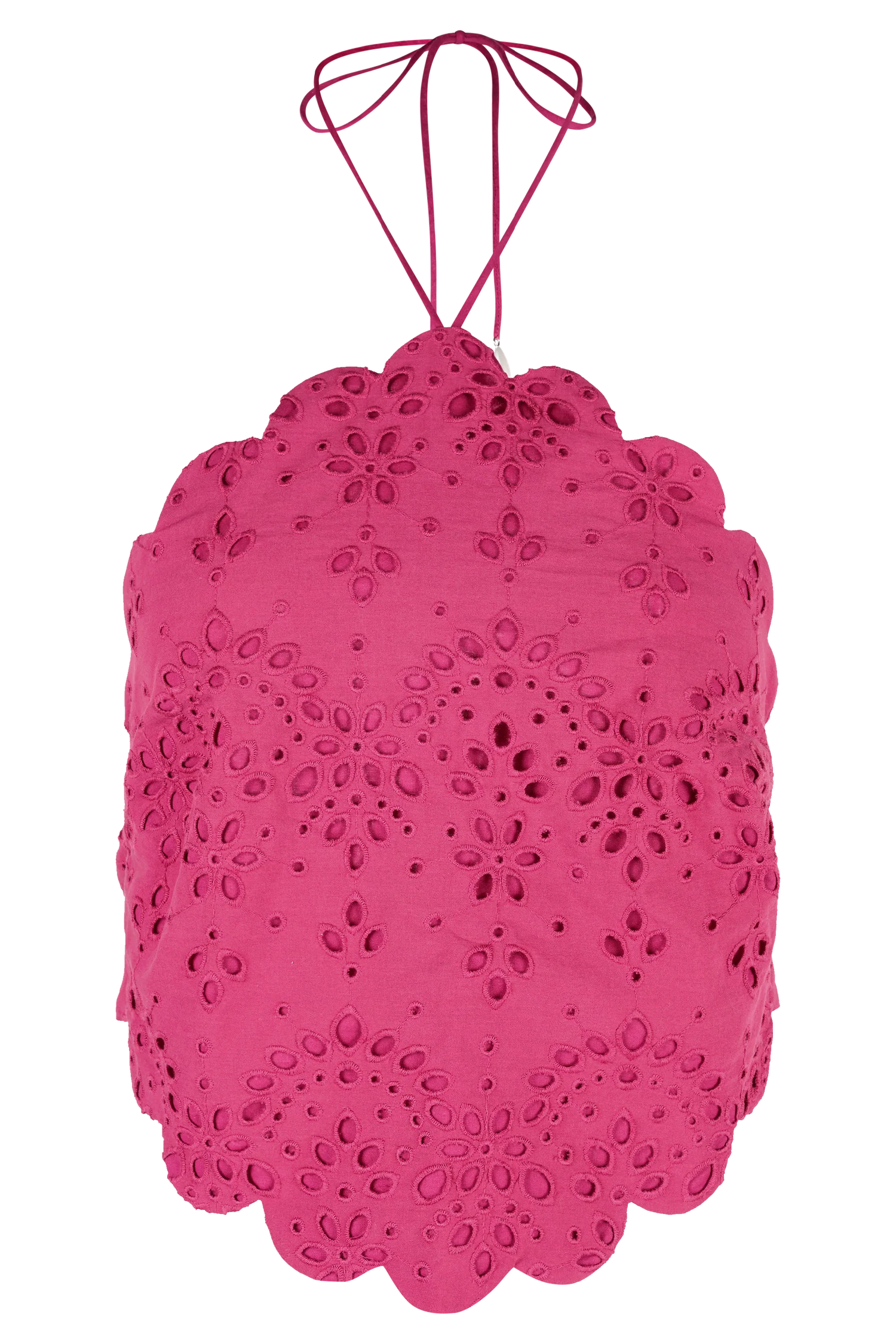 Kensley Broderie Halter Top Dragonfruit
