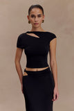 Haven Slinky Twist Top Black