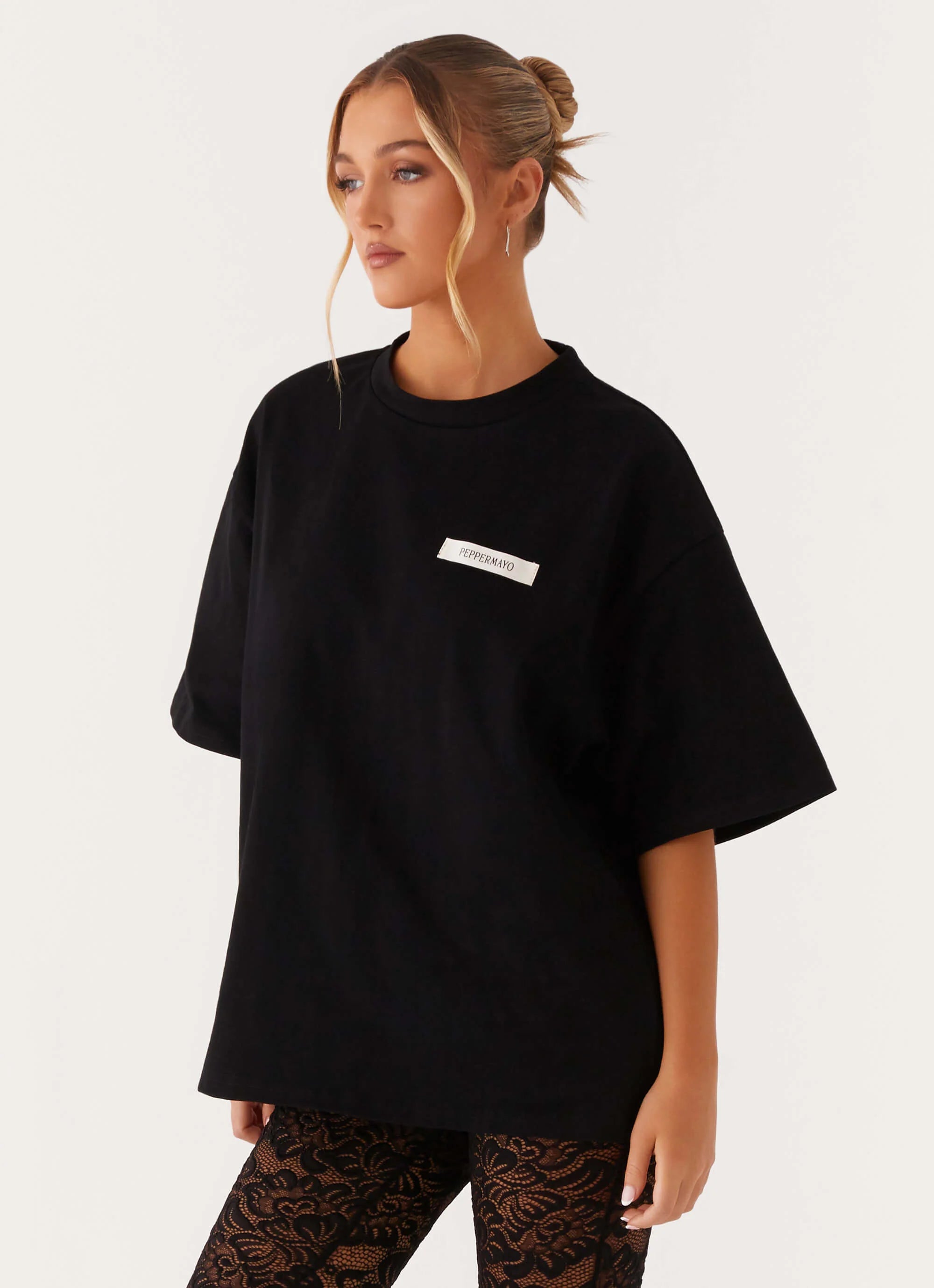 Signature Oversized Tee Black