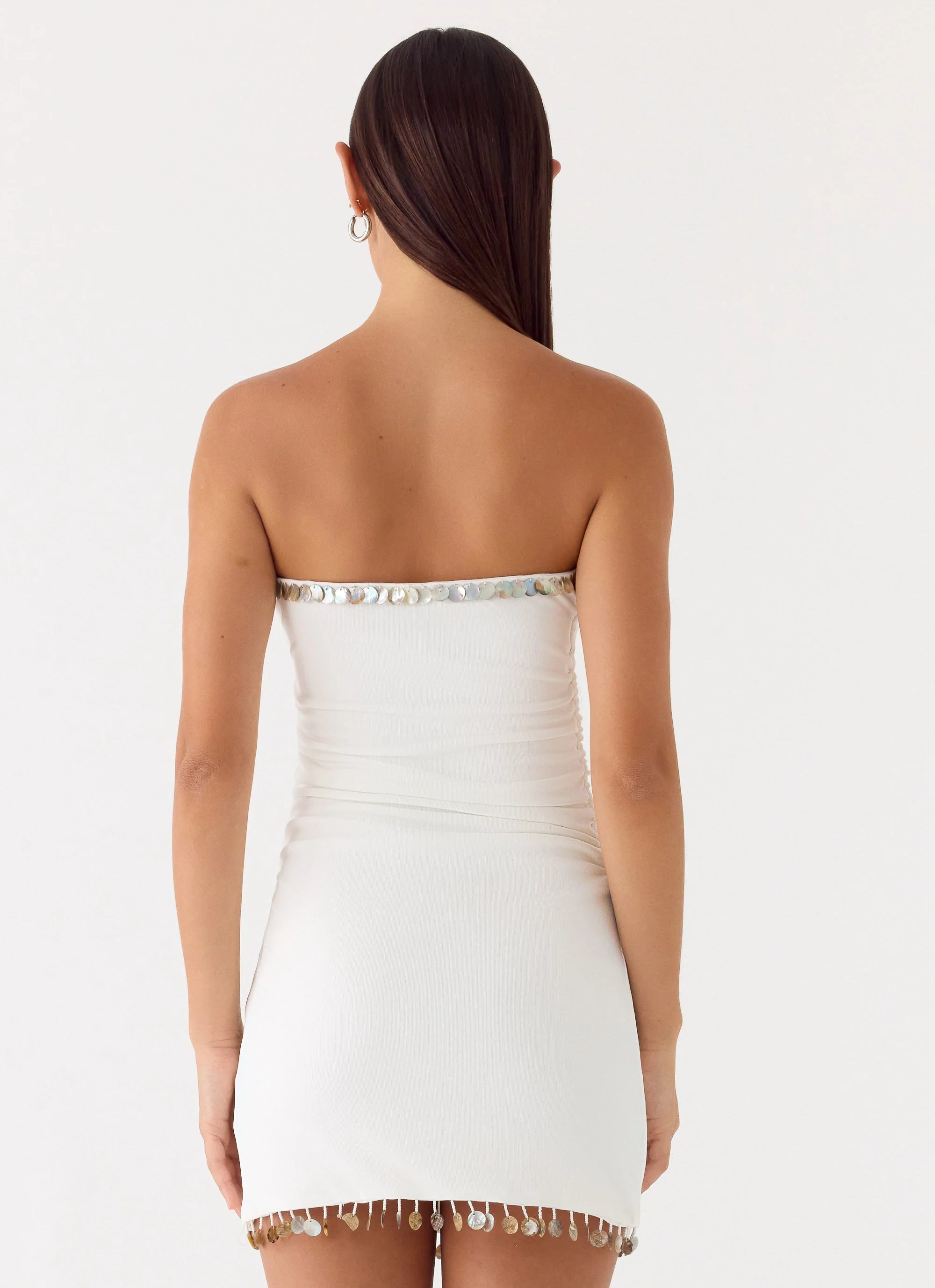 Rhiellie Strapless Mini Dress White