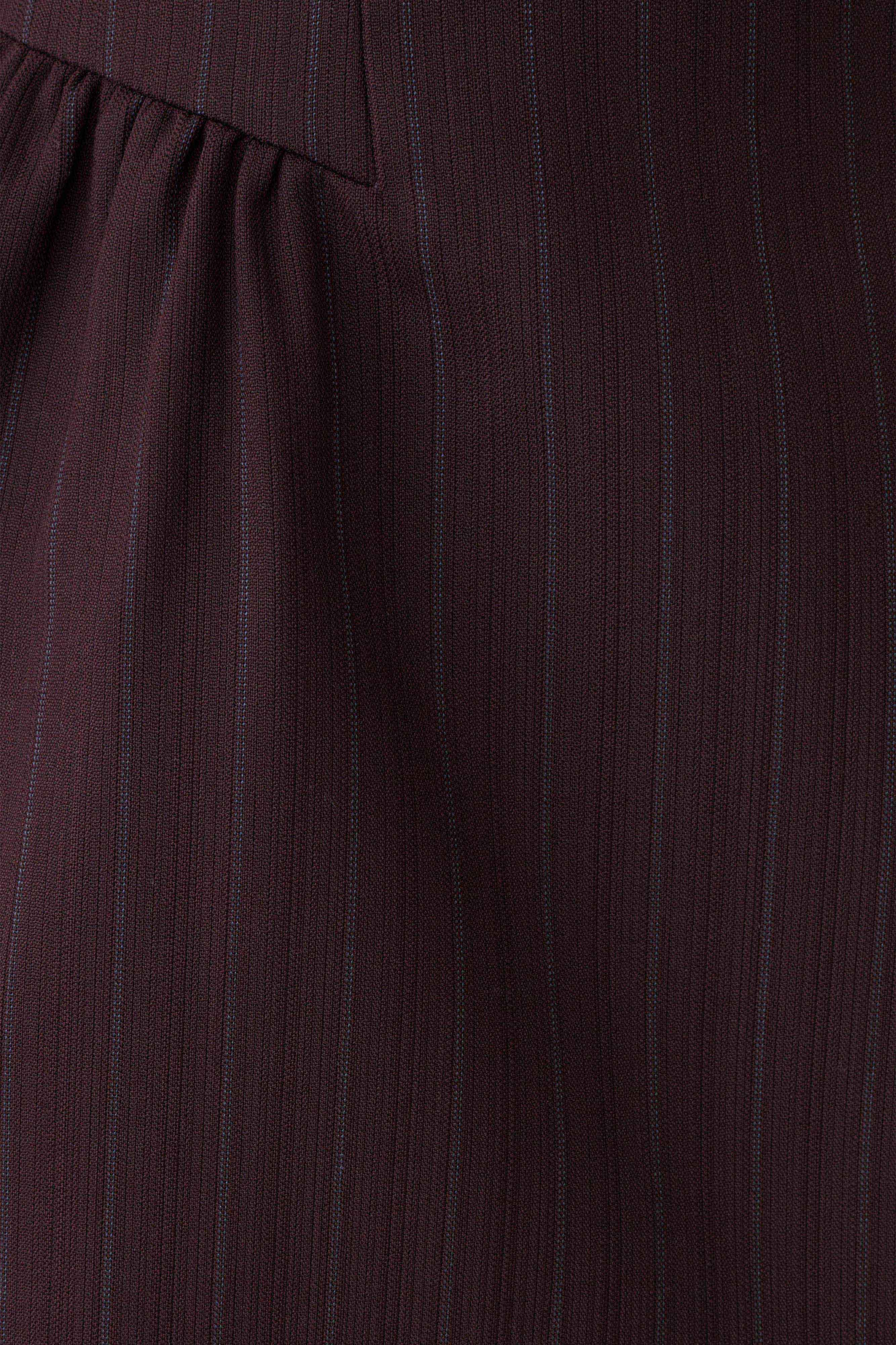 Hallie Boat Neck Mini Dress Plum Pinstripe