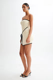 Rian Strapless Knit Mini Dress Cream