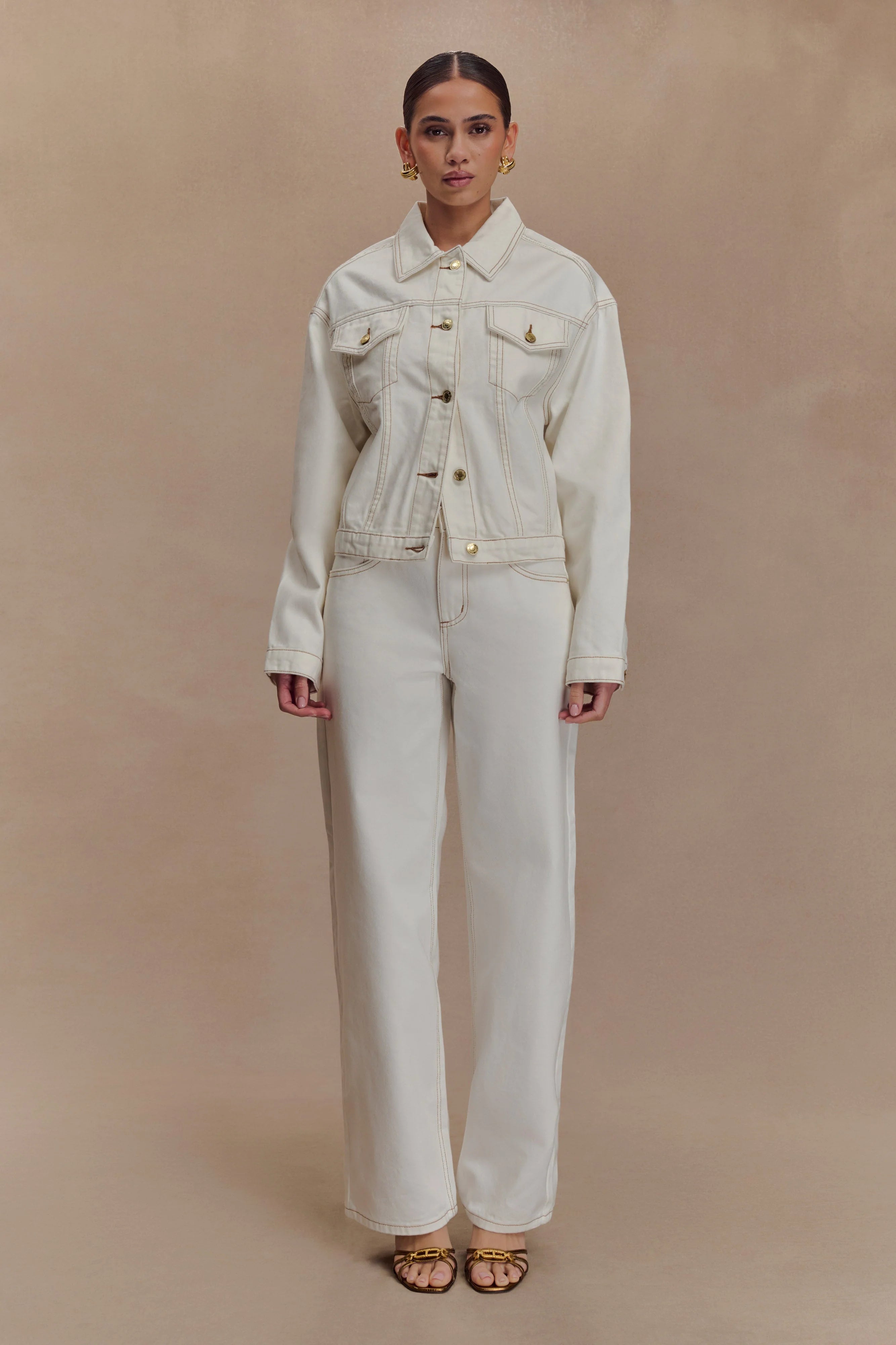Mannon Mid Rise Denim Jeans White