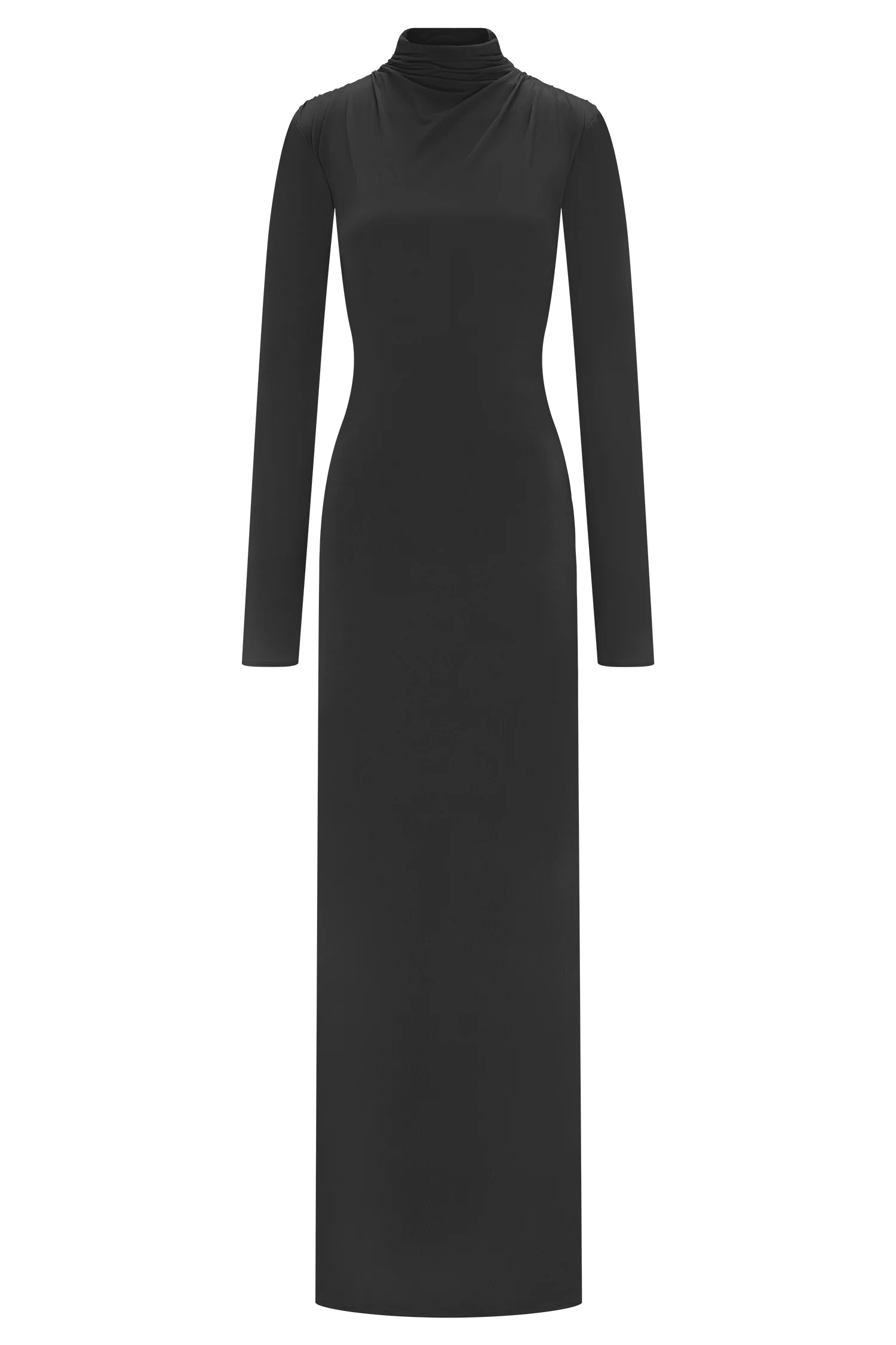 Kiyah Slinky Cut Out Maxi Dress Black