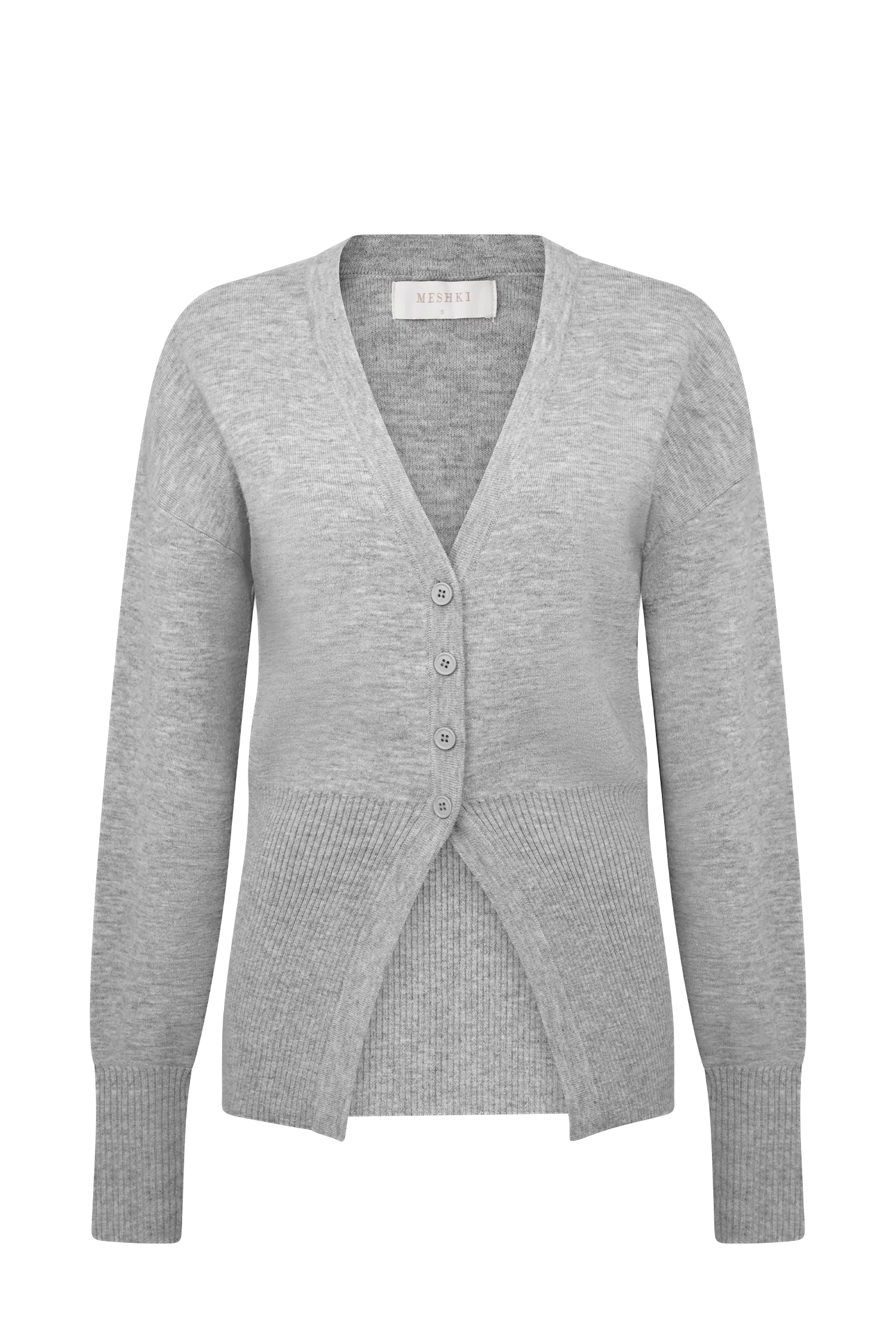 Alexia Buttoned Oversized Cardigan Grey Marle