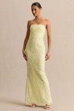 Suzie Lemon Lace Bandeau Maxi Dress