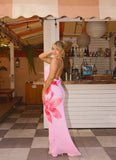 Jasmyn Cowl Maxi Dress Pink Petal