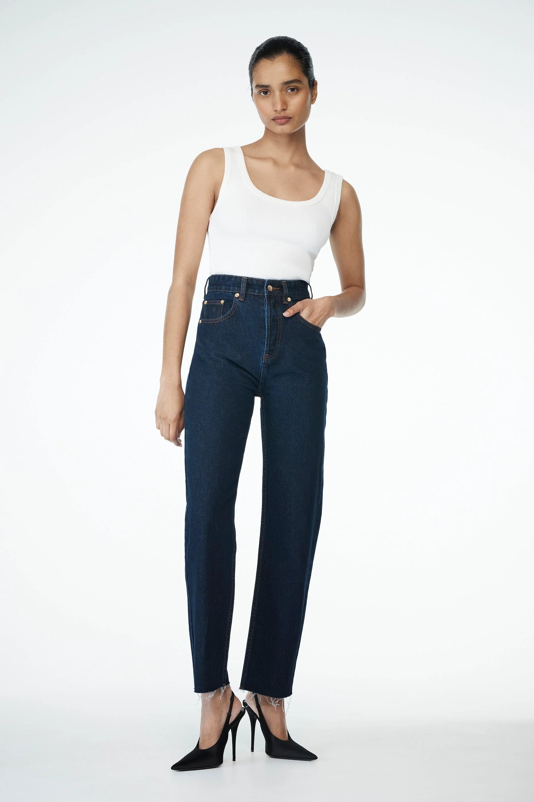 Tina Mom Jean Indigo Blue