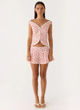 Anja Mini Skirt - Porcelain Rose