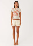 Kammy Low Rise Shorts Butter