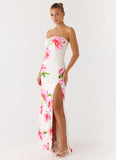 Erivo Strapless Maxi Dress Ivory Reef