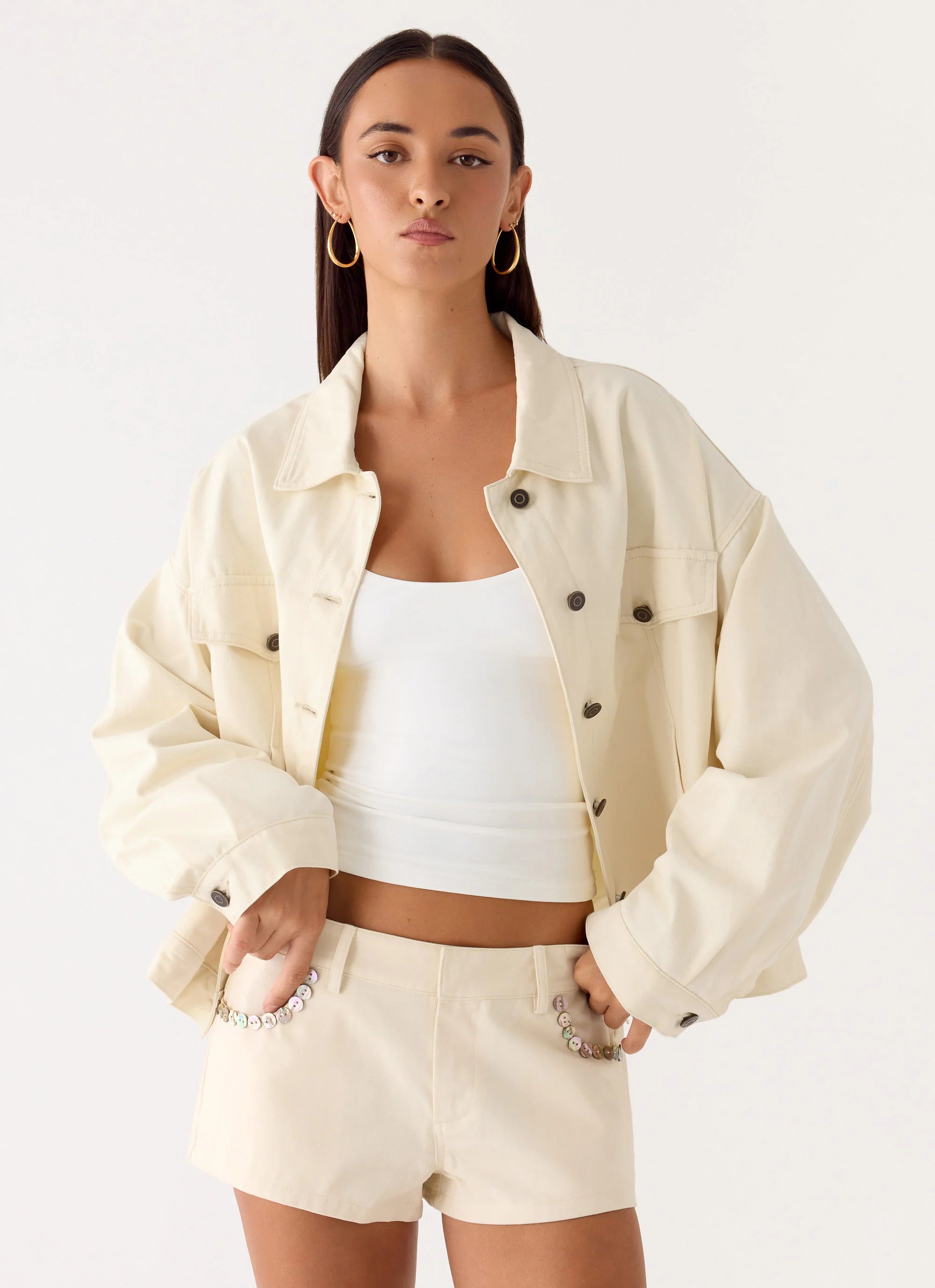 Lewis Drill Jacket - Ivory