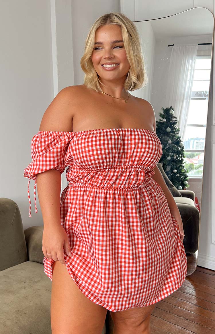 Im Yours Red Gingham Mini Dress