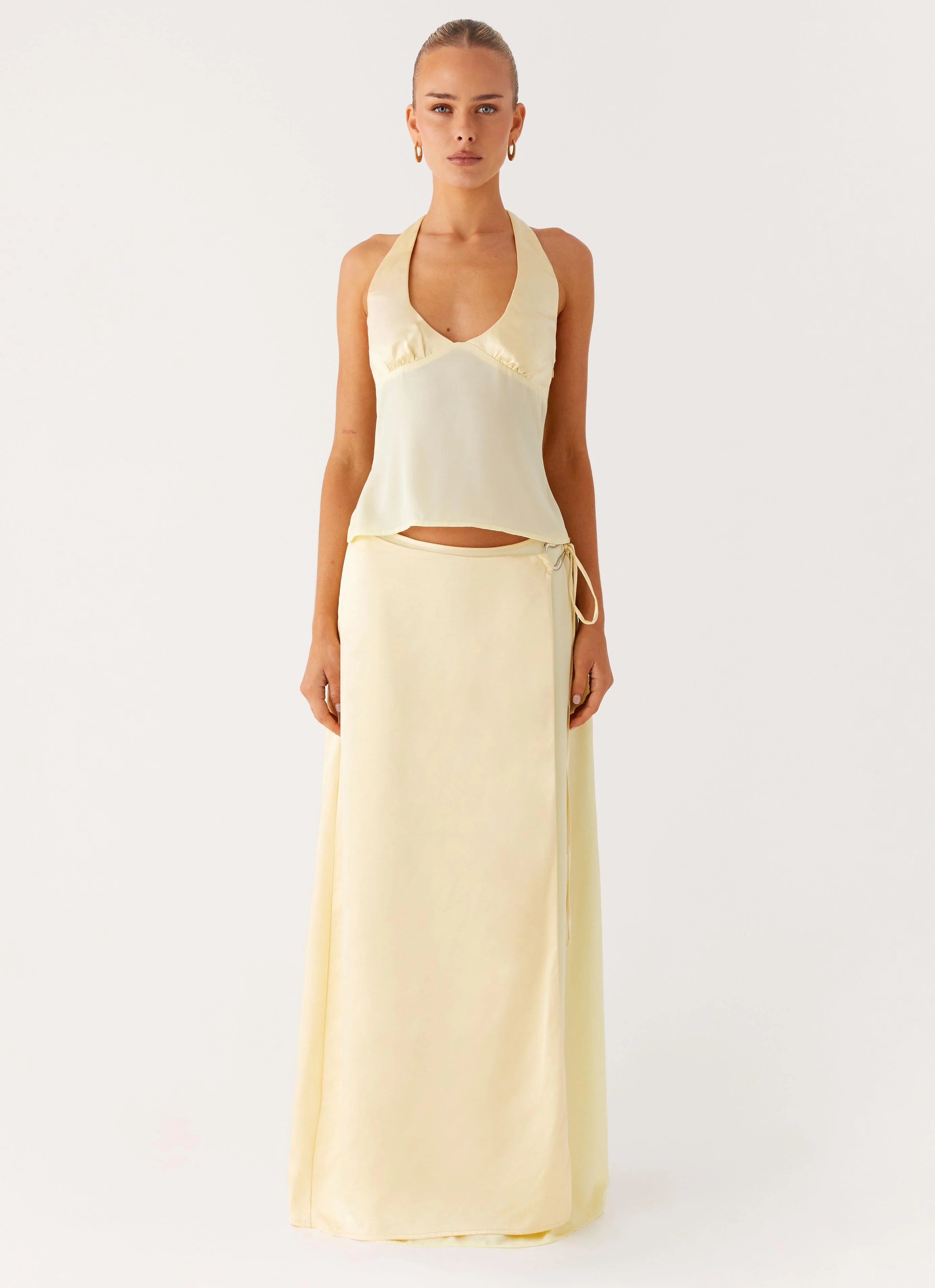 Pollie Maxi Skirt Yellow