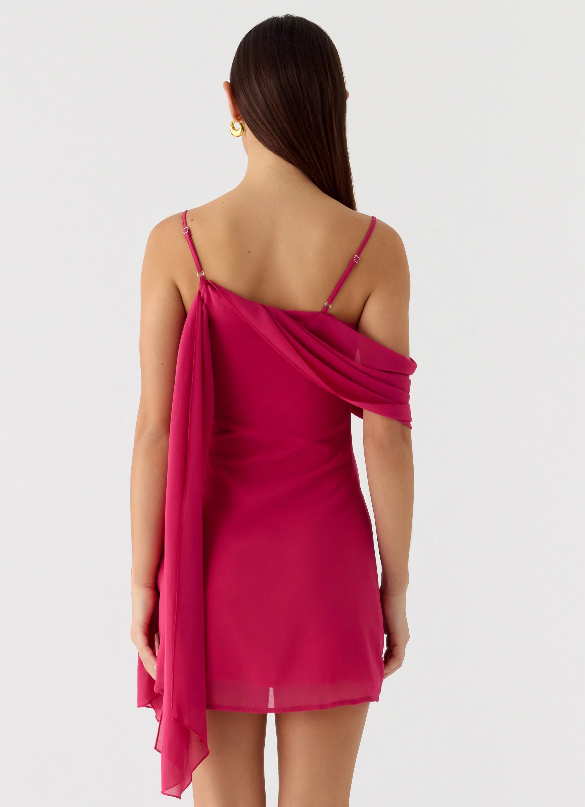 In Your Place Mini Dress Fuchsia