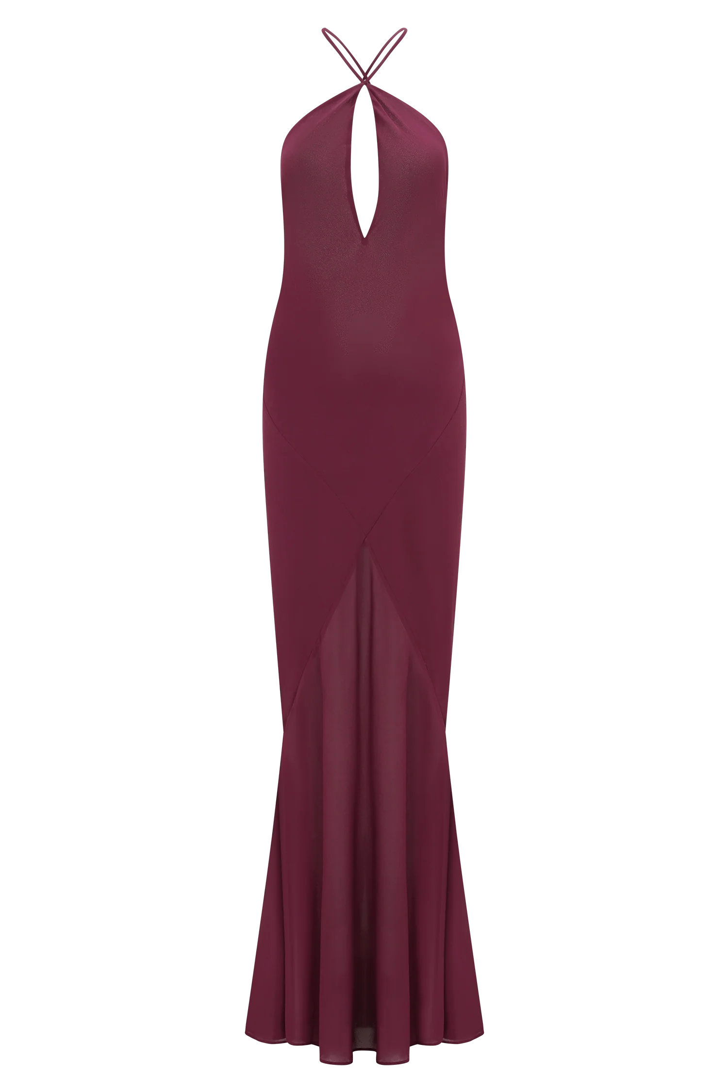 Nerea Slip Halter Maxi Dress Cherry Red