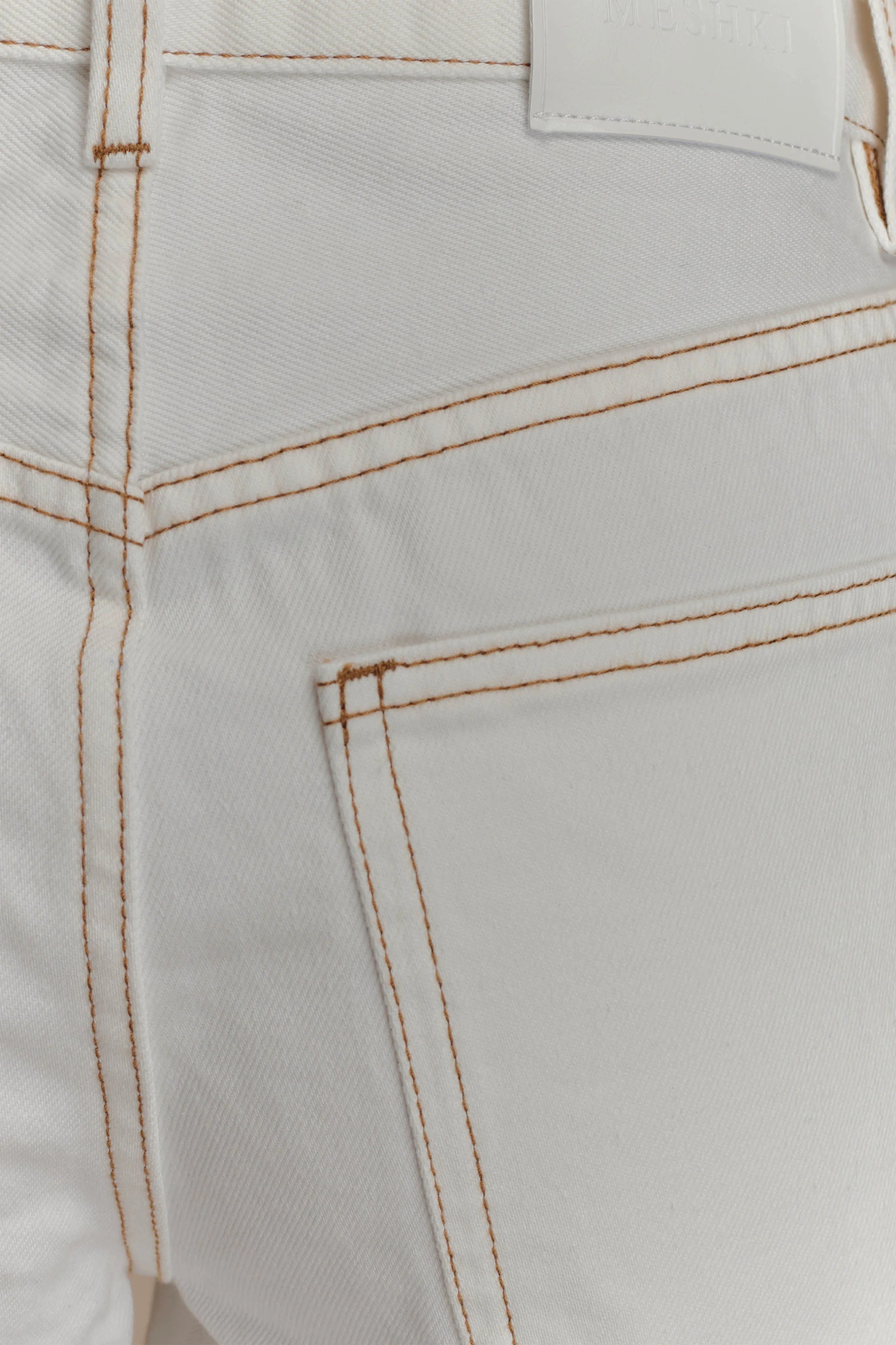 Mannon Mid Rise Denim Jeans White