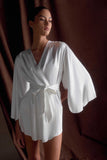 Sterling Satin Bridal Robe Ivory