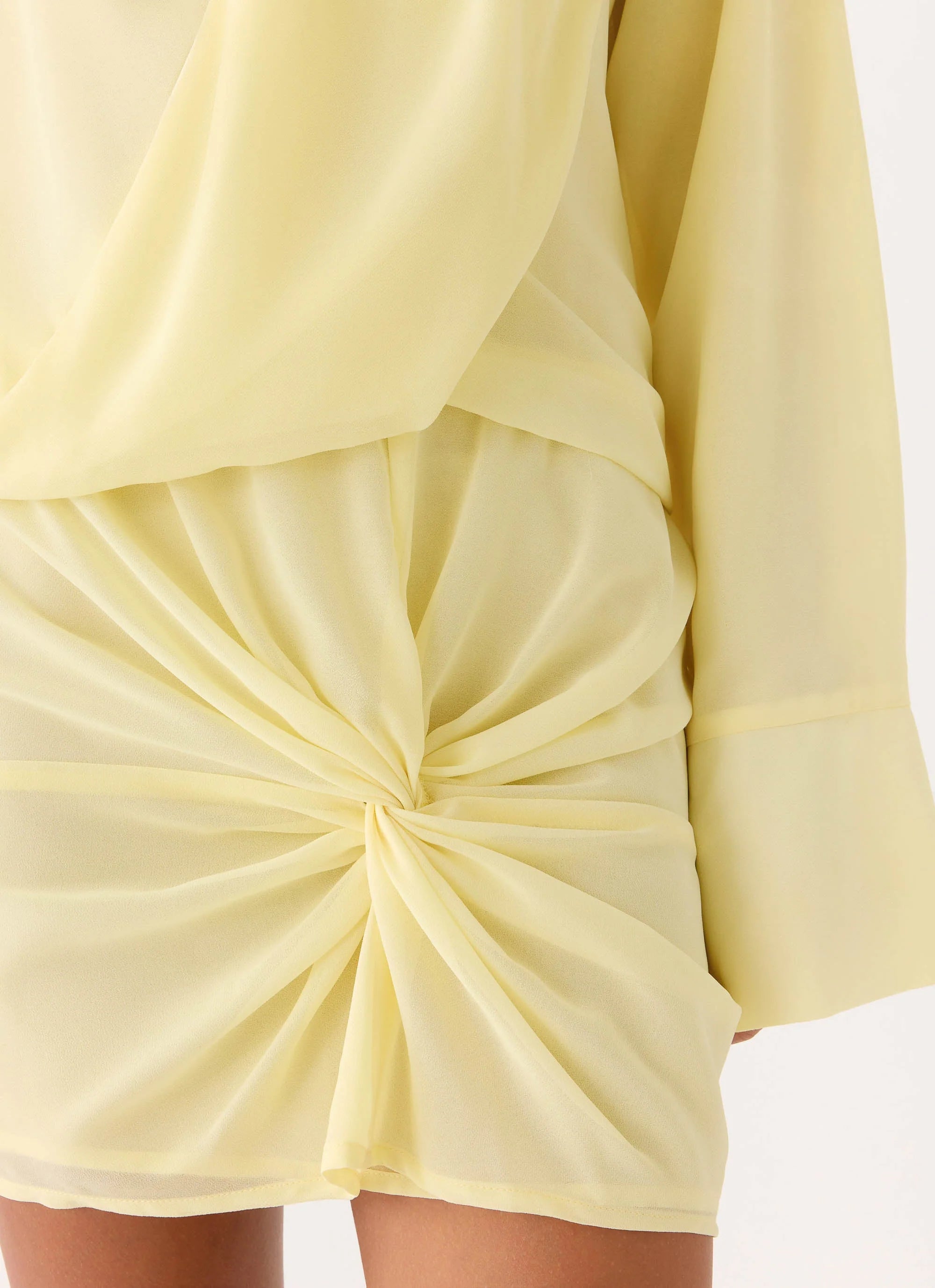 Farretti Shirt Mini Dress Pale Yellow