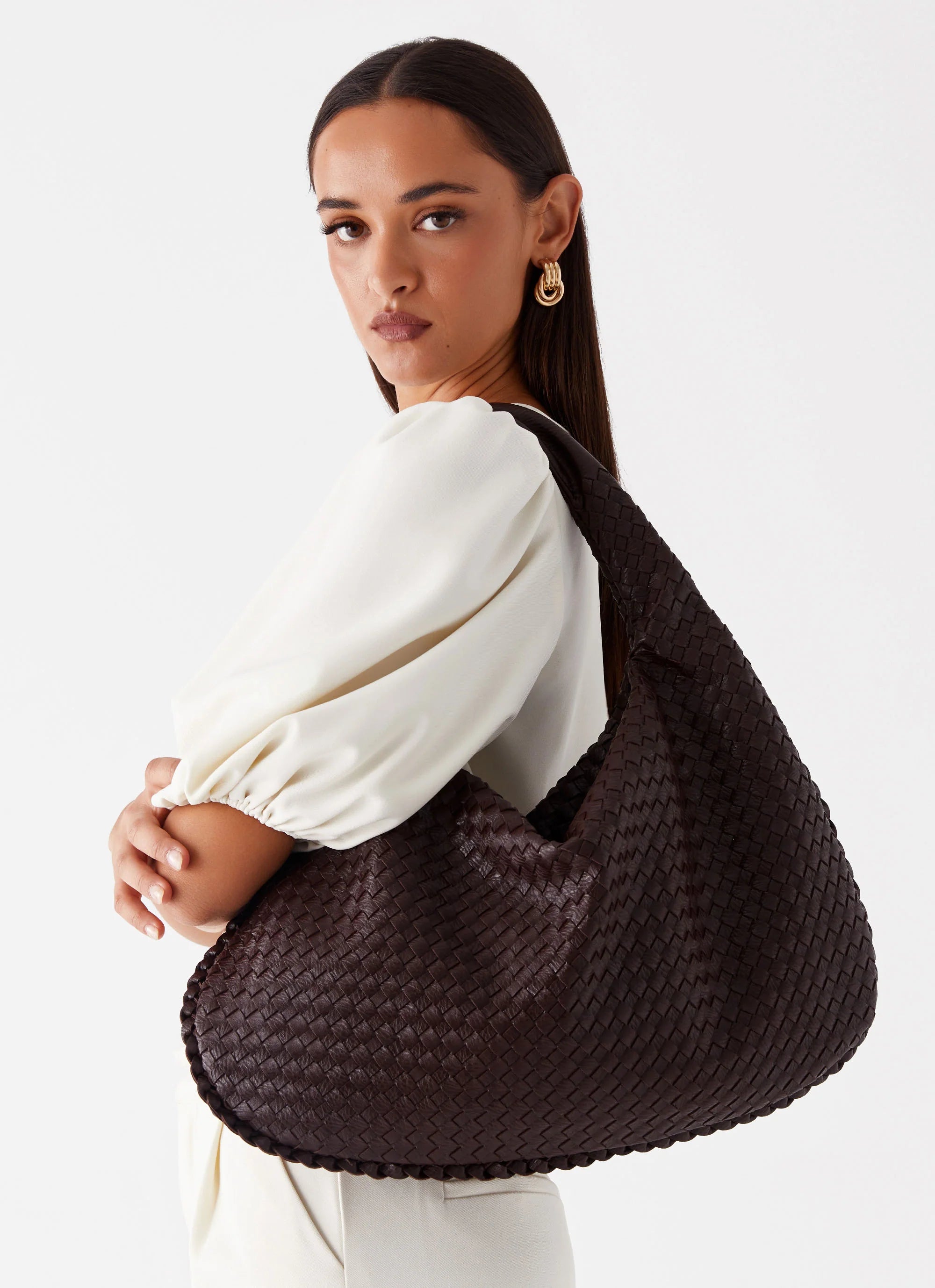 Oriona Woven Bag Chocolate