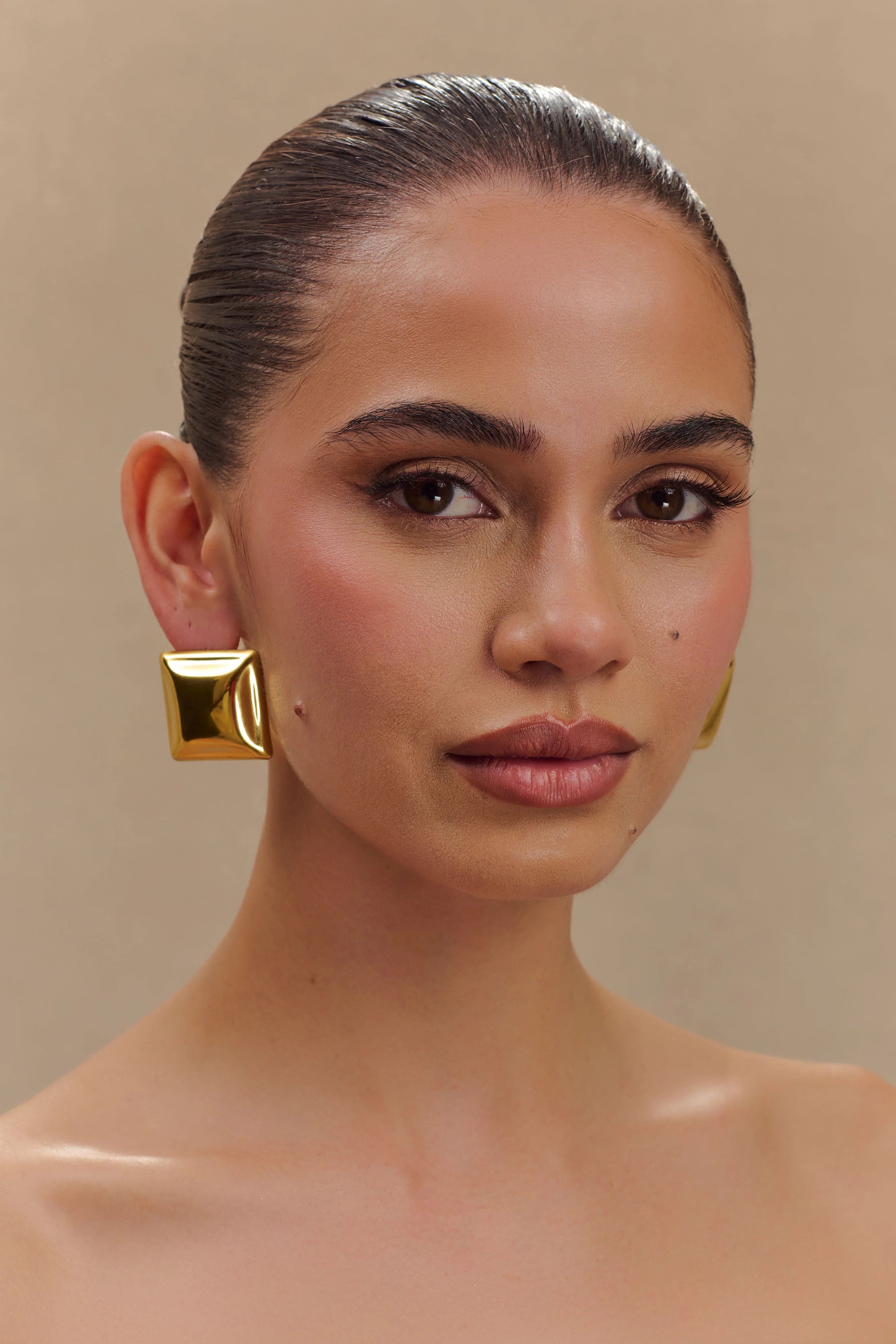 Wilma Square Earrings Gold