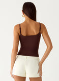 Ofira Knit Tank Top Espresso Meadow