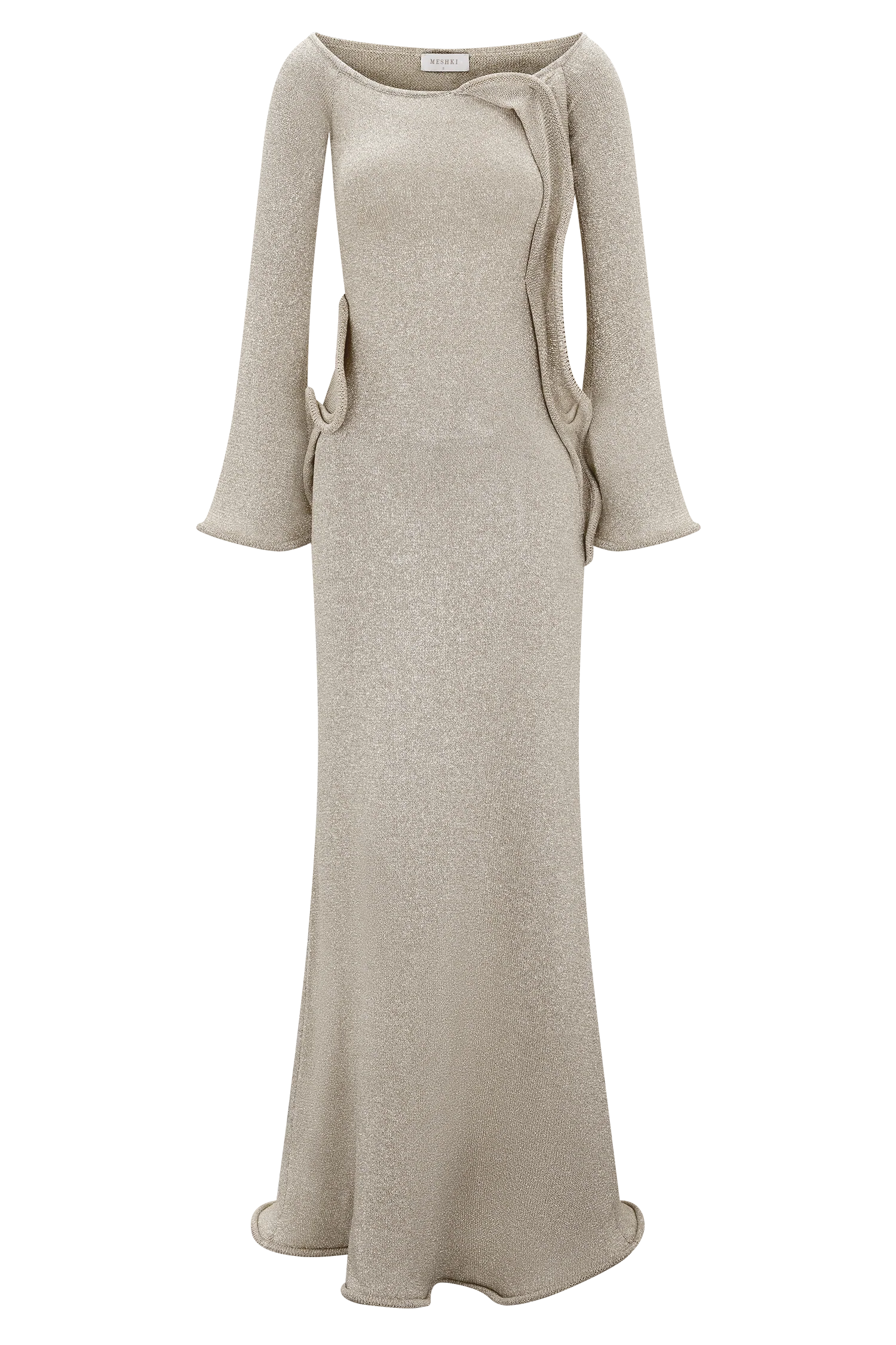 Sandrine Lurex Knit Maxi Dress Gold