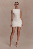 Bexley Draped Mini Dress Ivory