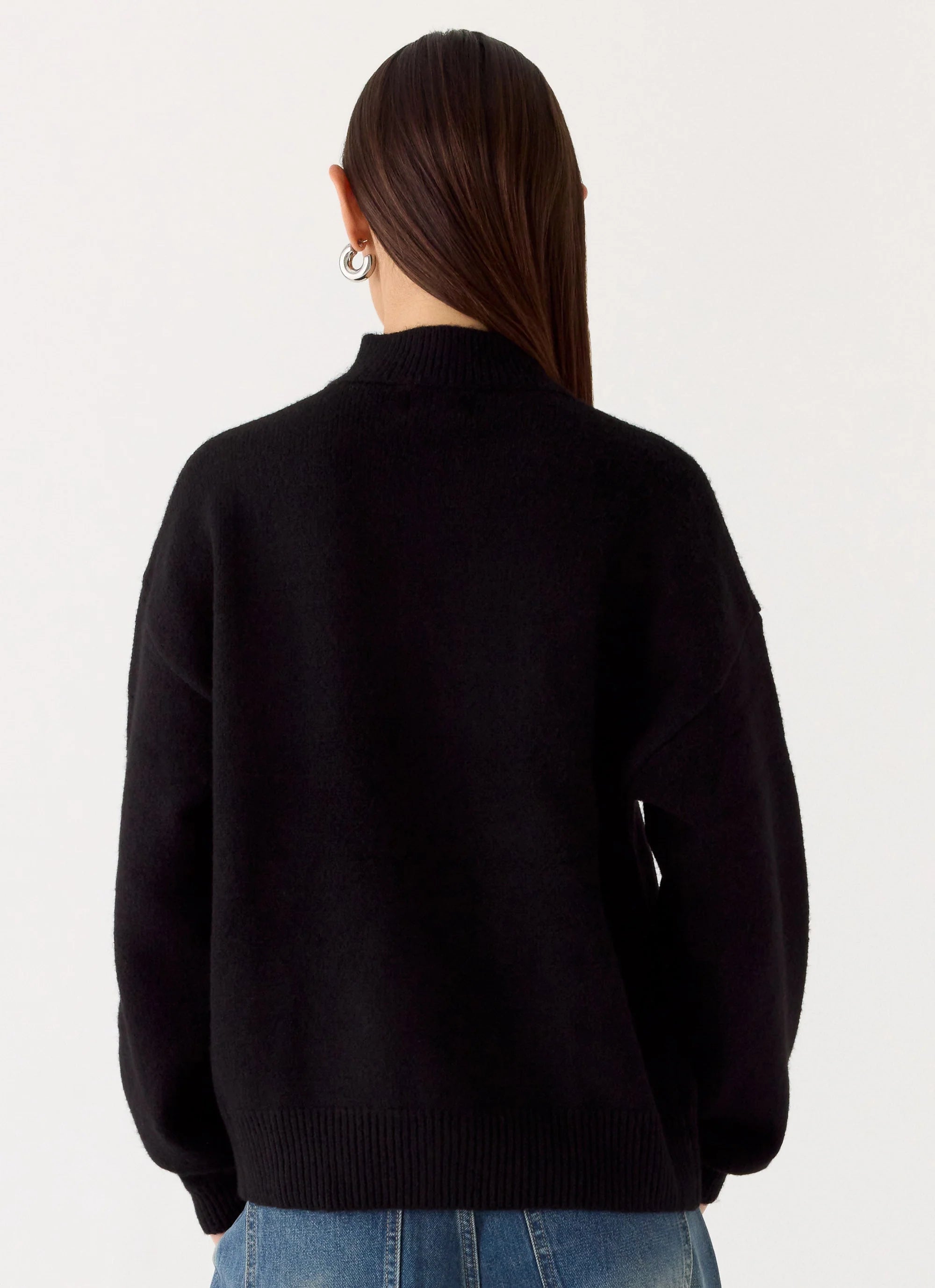 Davy Knit Zip Jacket Black