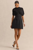 Veda Black Square Neck Mini Dress