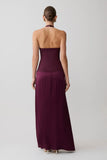 Maura Taffeta And Satin Maxi Dress Wine