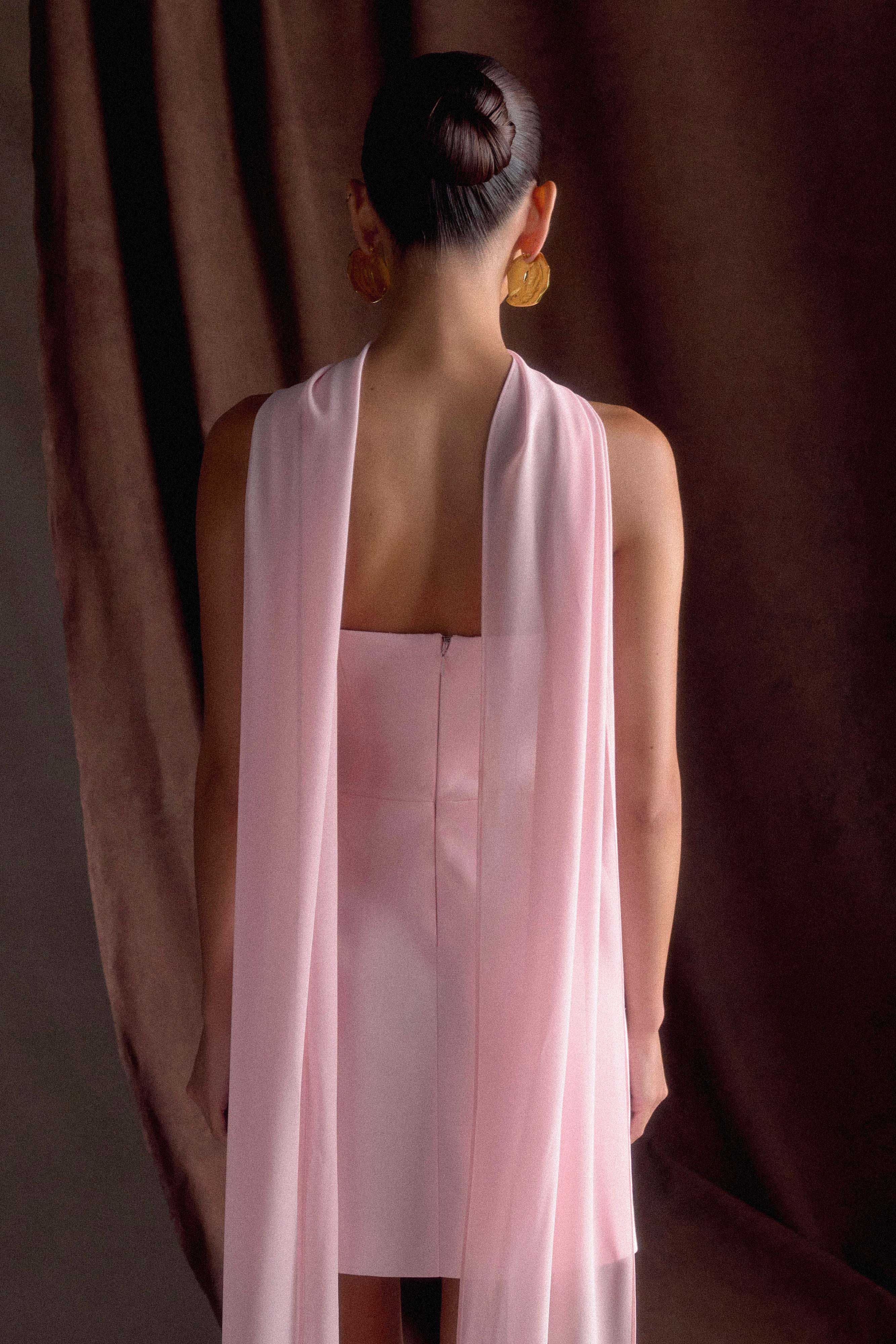 Orellia Strapless Suiting Mini Dress Soft Pink