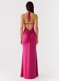 Have Your Attention Maxi Dress Fuchsia