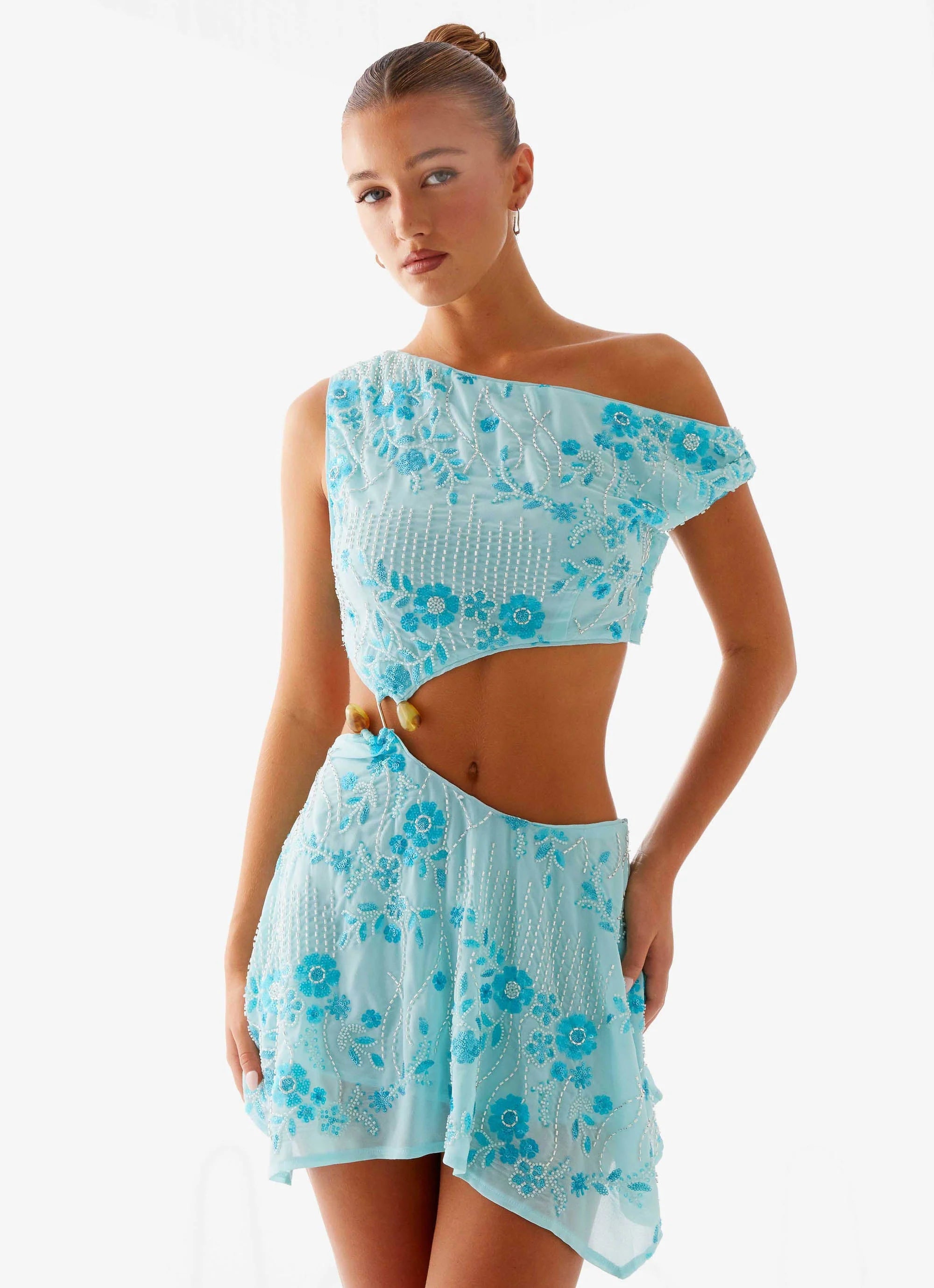 Aletta Sequin Mini Dress Blue