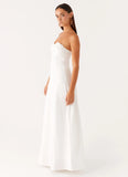 Tayla Linen Maxi Dress White