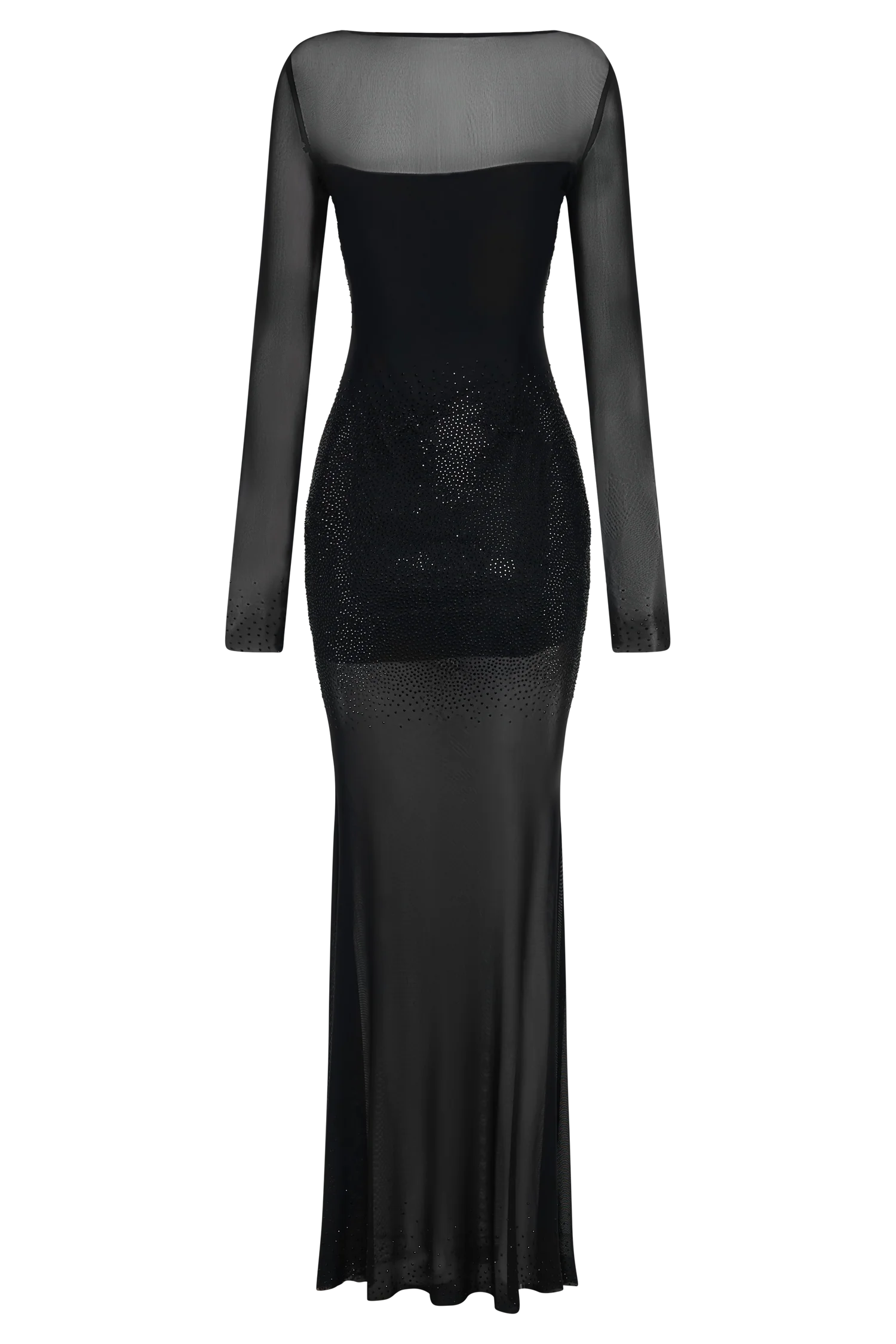 Lior Mesh Maxi Dress With Hotfix Black