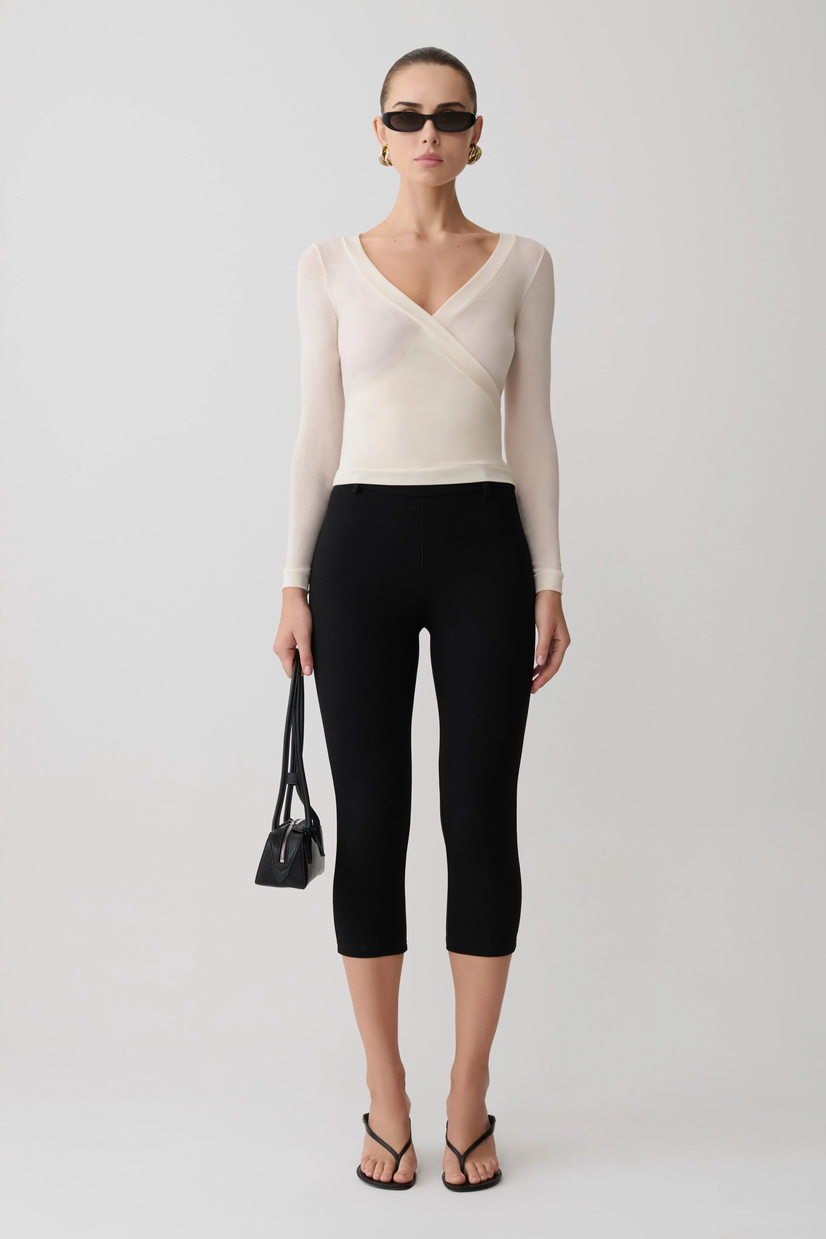 Lumi Long Sleeve Mesh Top Bone