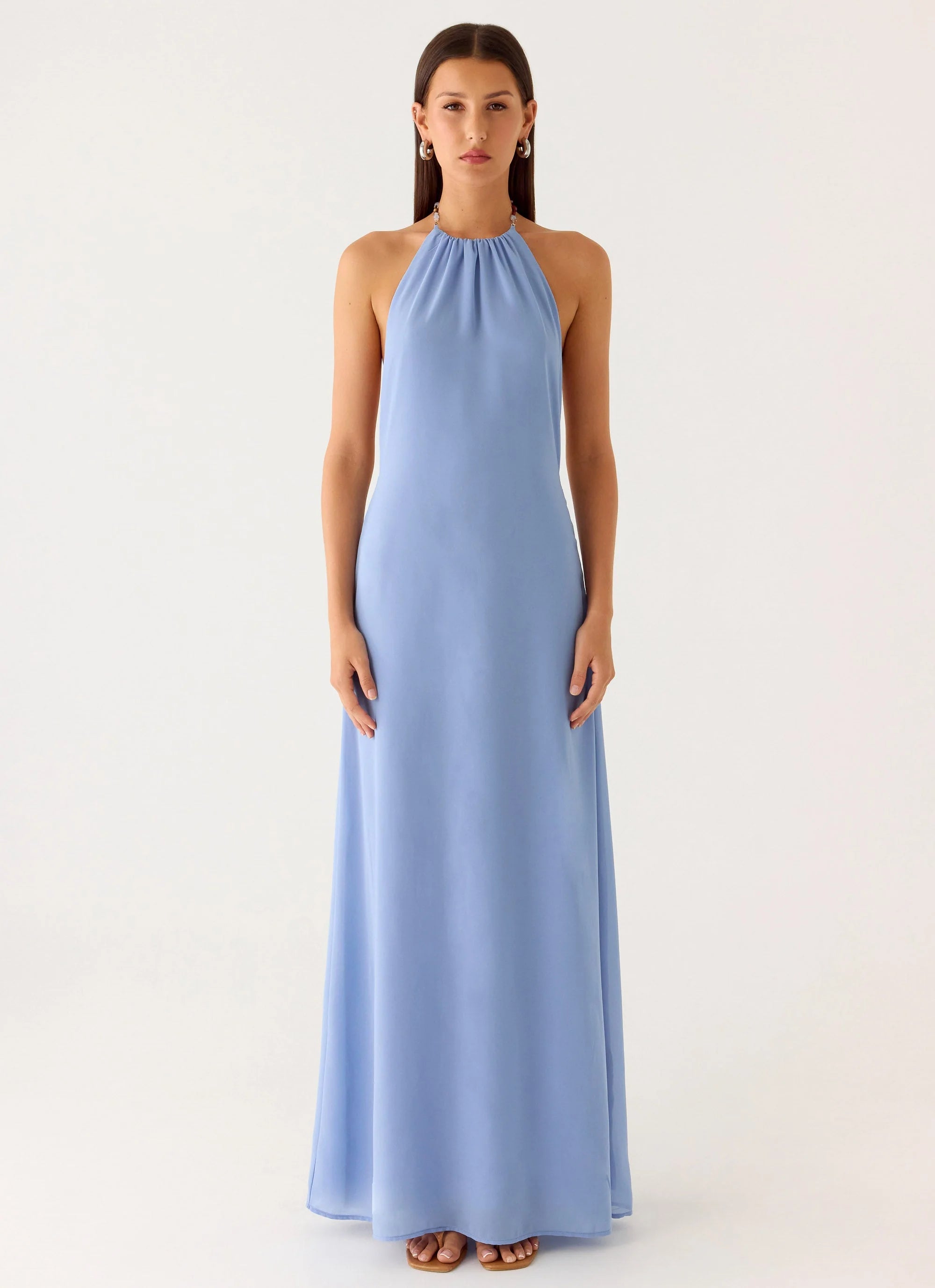 Le Soleil Halter Maxi Dress Periwinkle