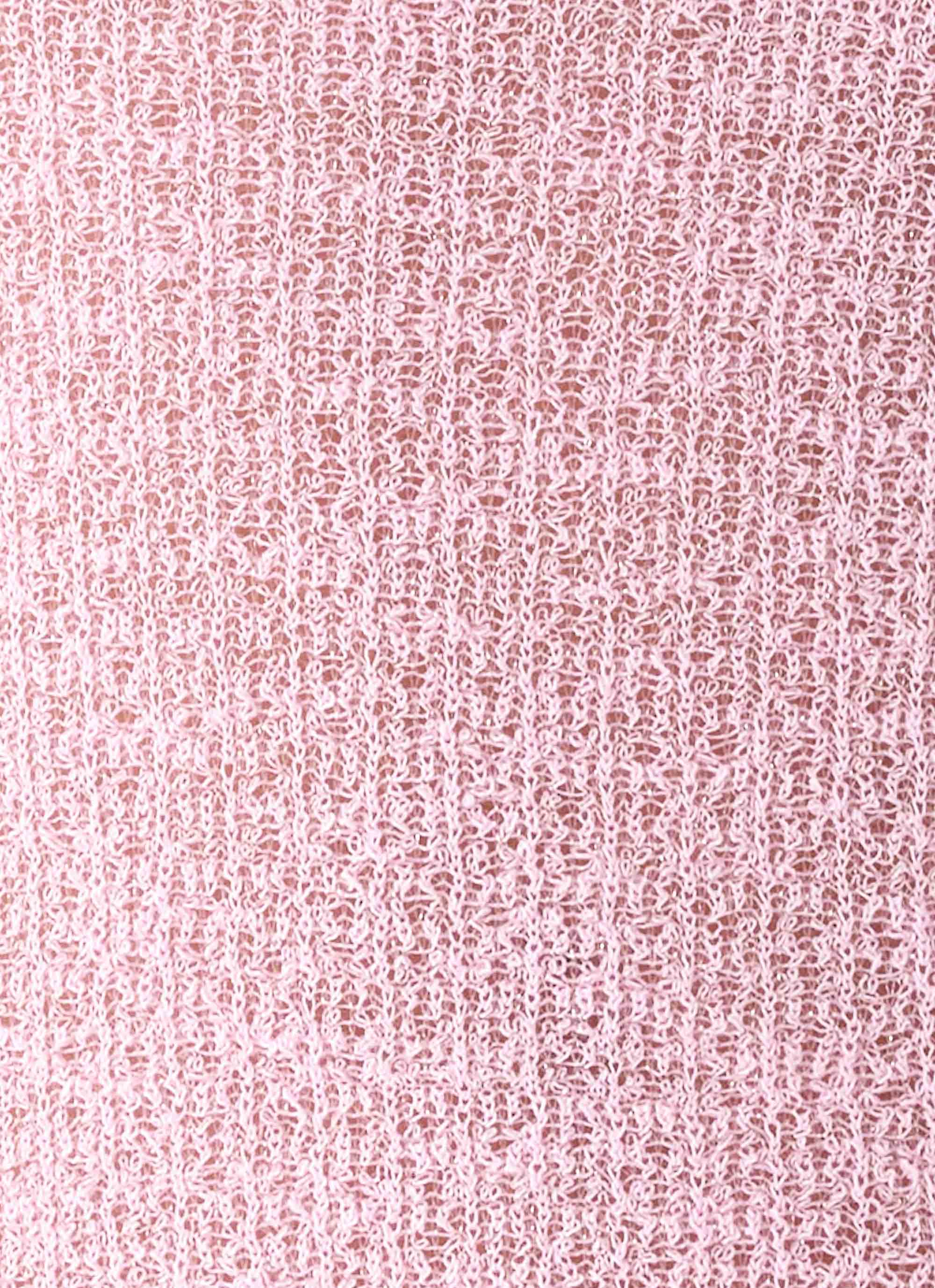 Telling Me Shimmer Knit Top Pink
