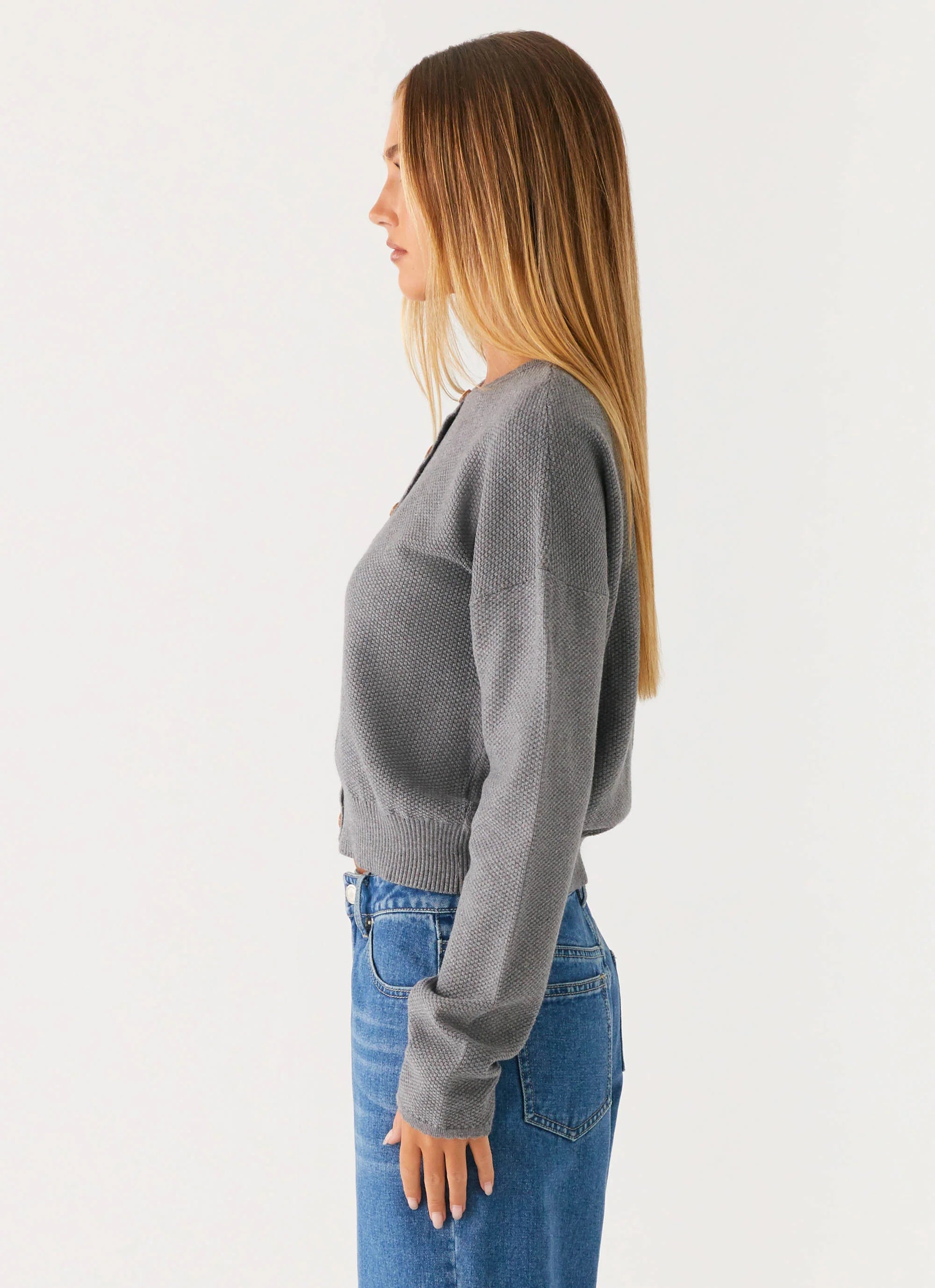 Etty Knit Cardigan Dark Grey