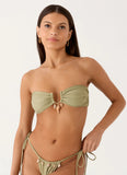 Corali Strapless Bikini Top Pale Olive